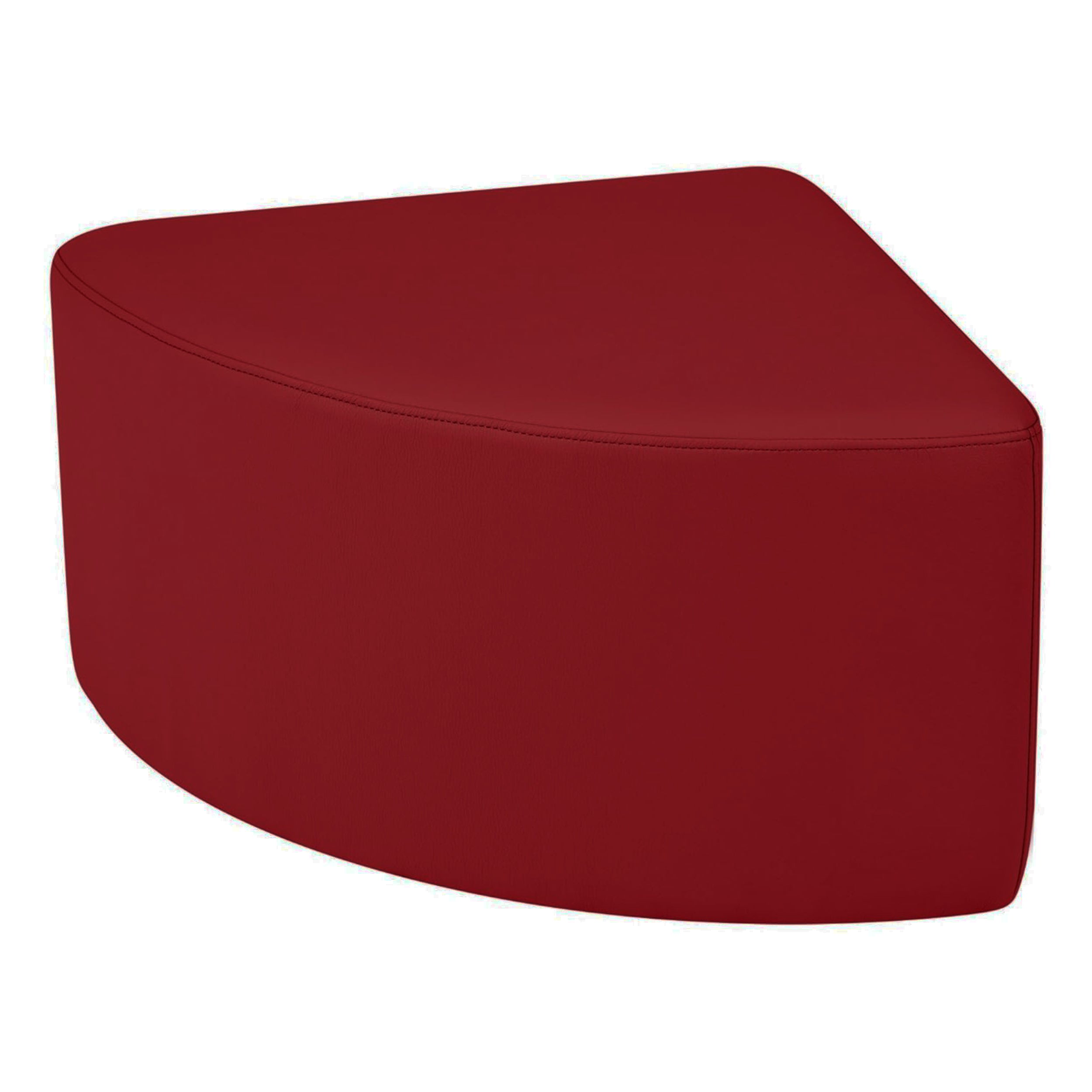 Pro Series Upholstered Pie Ottoman 12" Height - Crimson