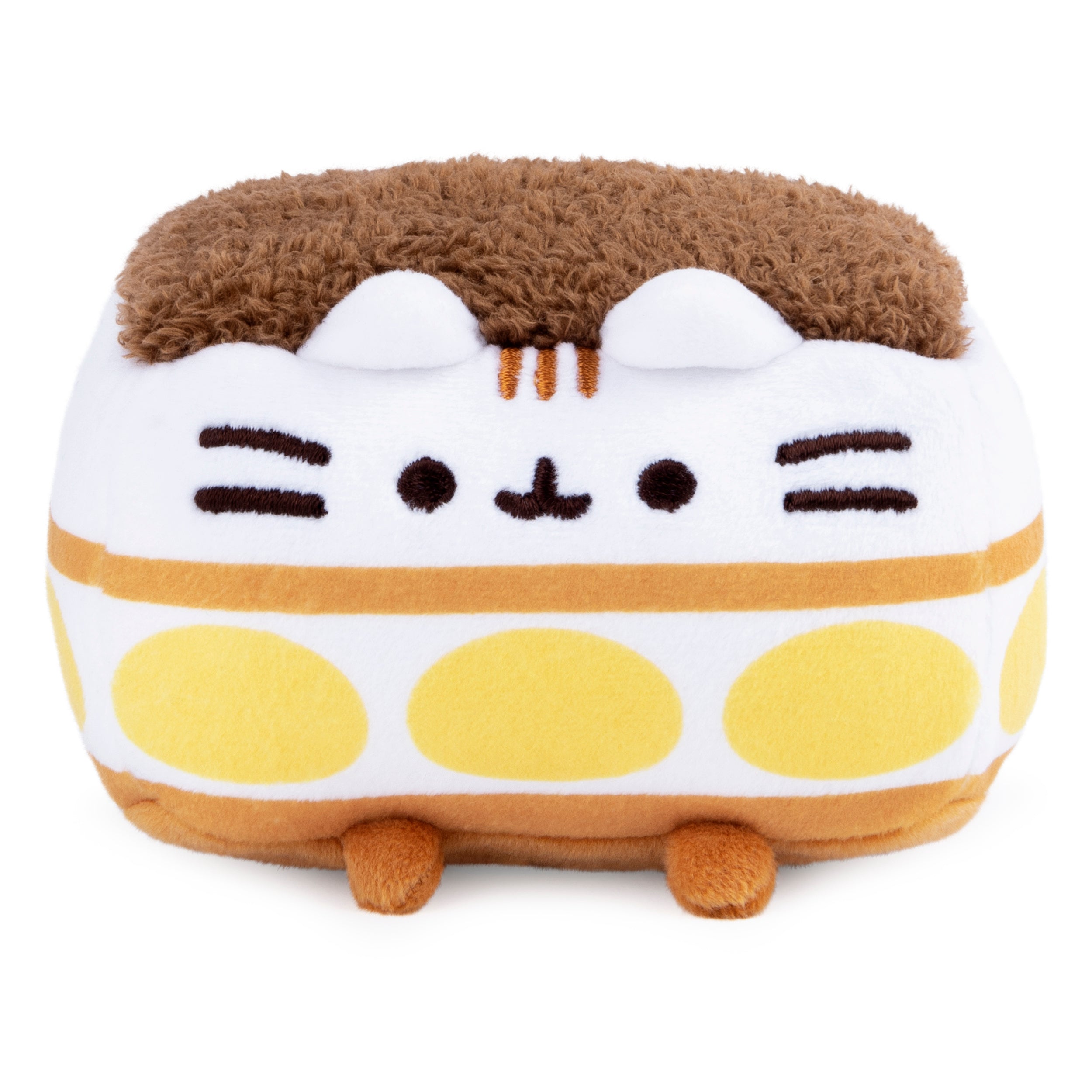 GUND Pusheen Tiramisu Plush Squishy, Stuffed Animal for Ages 8 and Up, White/Brown, 4”