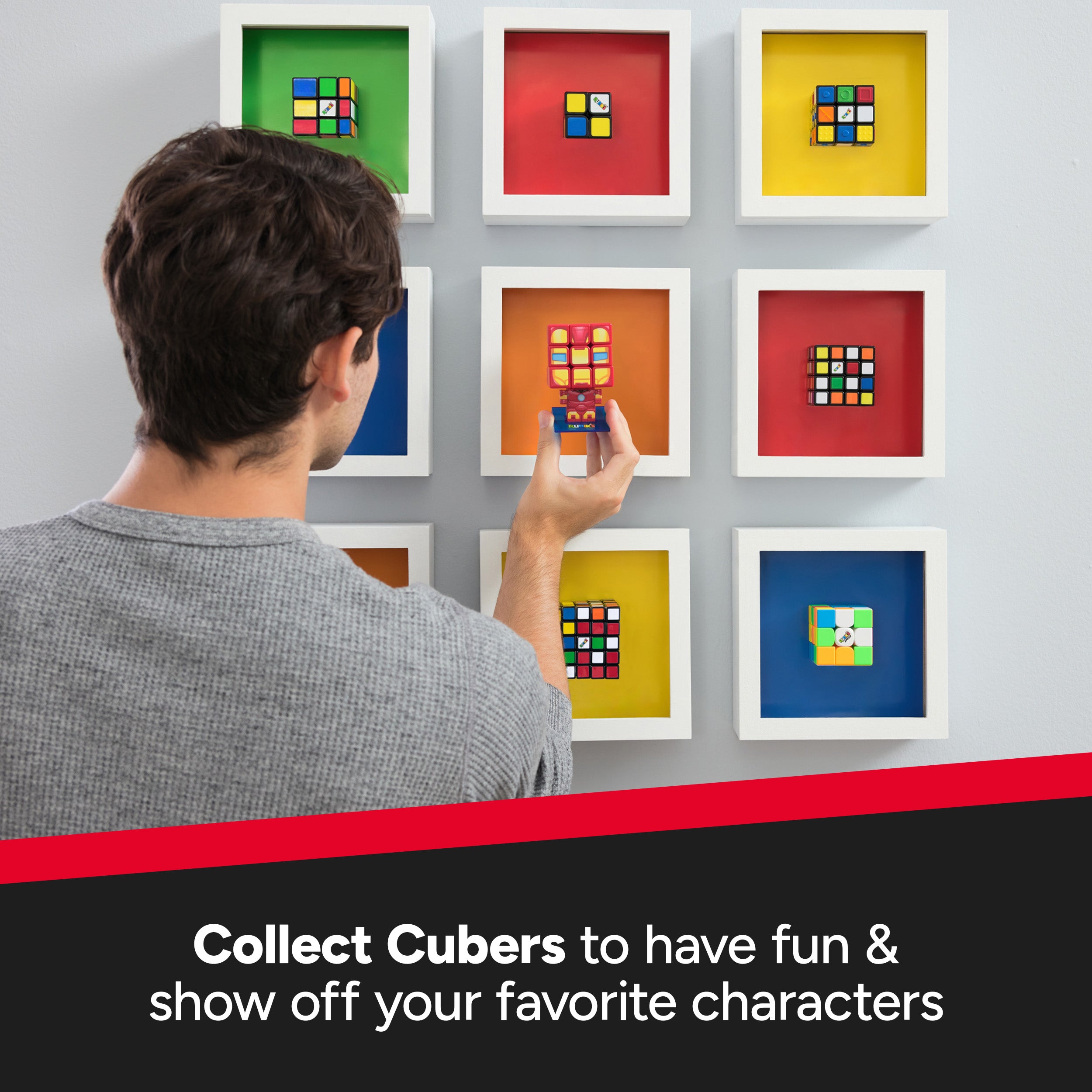 Rubik’s Cube, Iron Man Cuber, Marvel Collectible Fidget Toy & Desk Decor, Challenging Brain Teaser for Fans of Marvel Rivals & Action Movies, for Ages 8 & Up