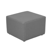 Pro Series Upholstered Square Ottoman 12" Height - Slate Gray Crosshatch