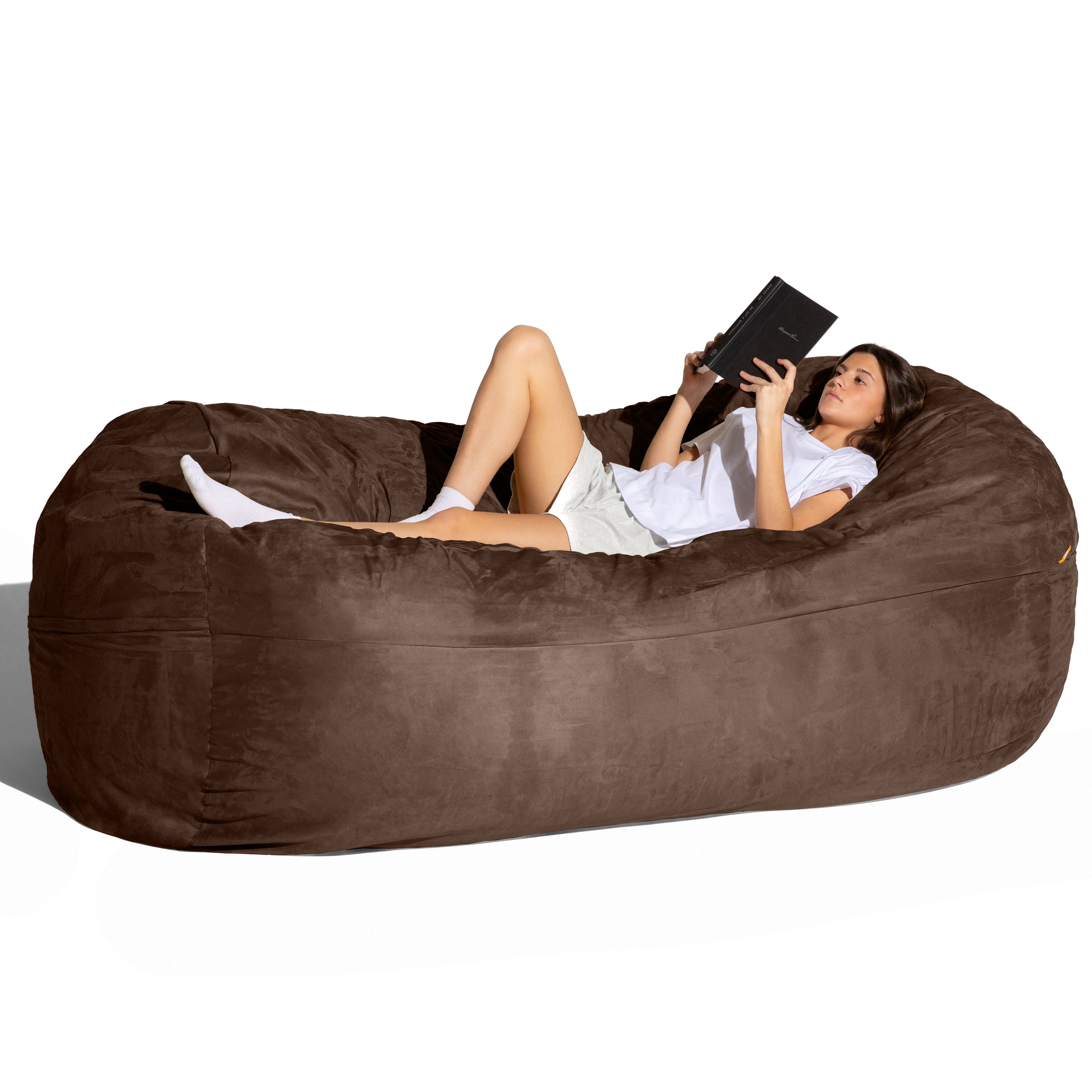 Jaxx 7 Foot Giant Bean Bag Sofa, Chocolate