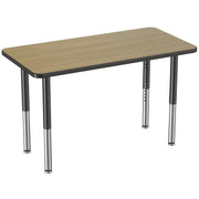 24" x 48" Rectangle Thermofused Activity Table with Adjustable Super Legs - Pasadena Oak/Black