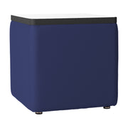 Pro Series Upholstered 18" x 18" Square Dry-Erase Ottoman Table 18" Height - Navy/Whiteboard