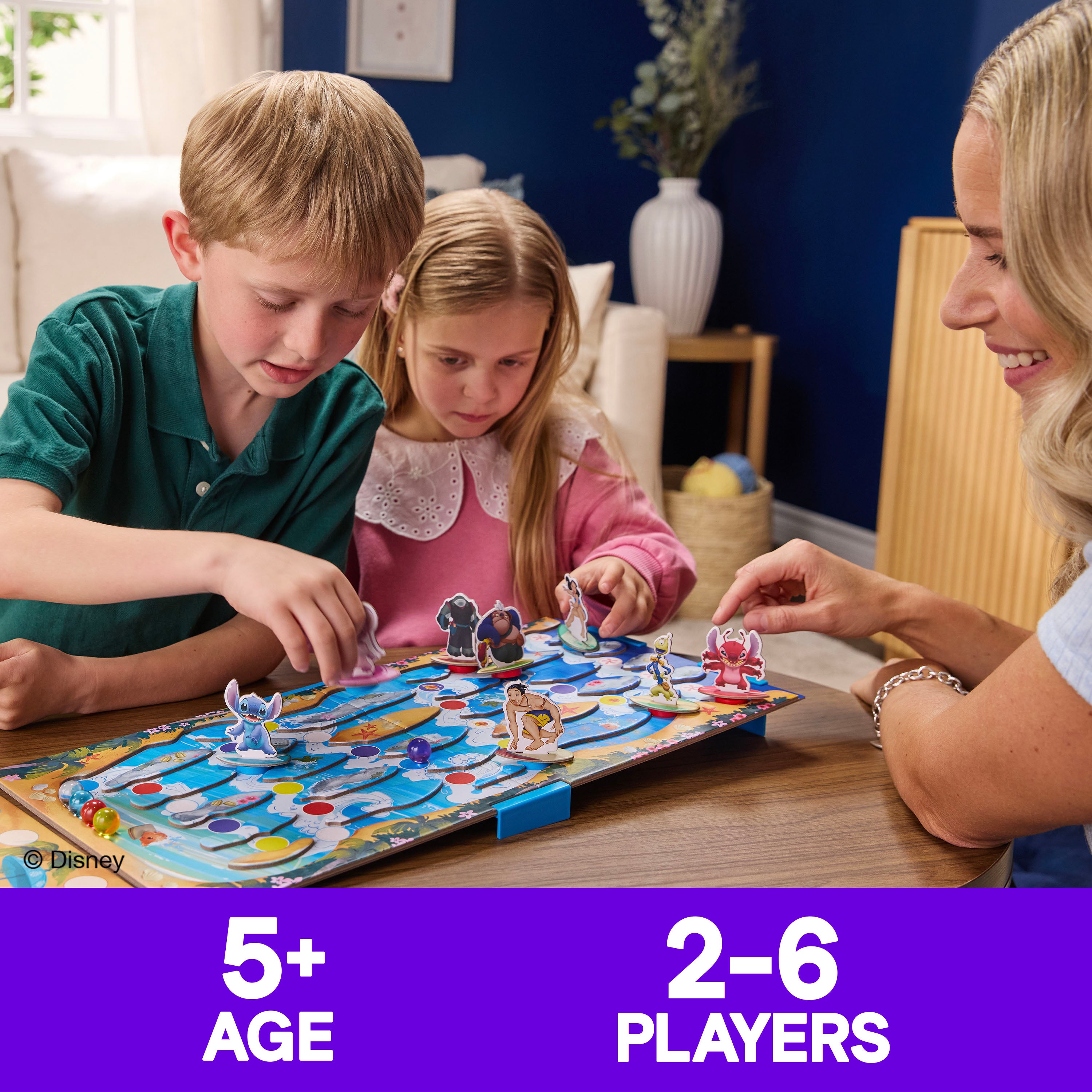 Spin Master Games, Disney’s Lilo & Stitch Surf Showdown, Marble Game, Stitch Gifts for Girls, Easy Activity Toy for Kids, Fun for Kids & Family, 2-6 Players, for Ages 5 & Up