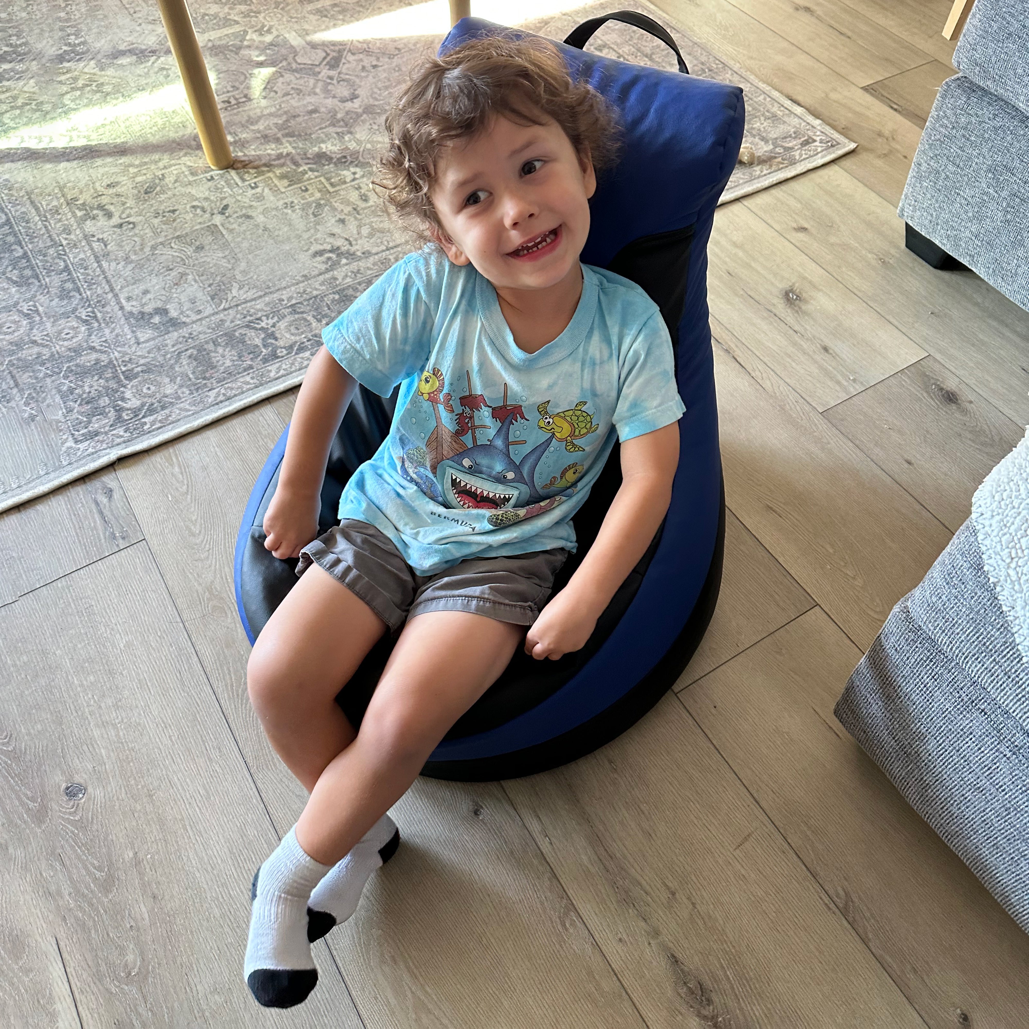 SoftScape Little Gamer Bean Bag - Black/Blue