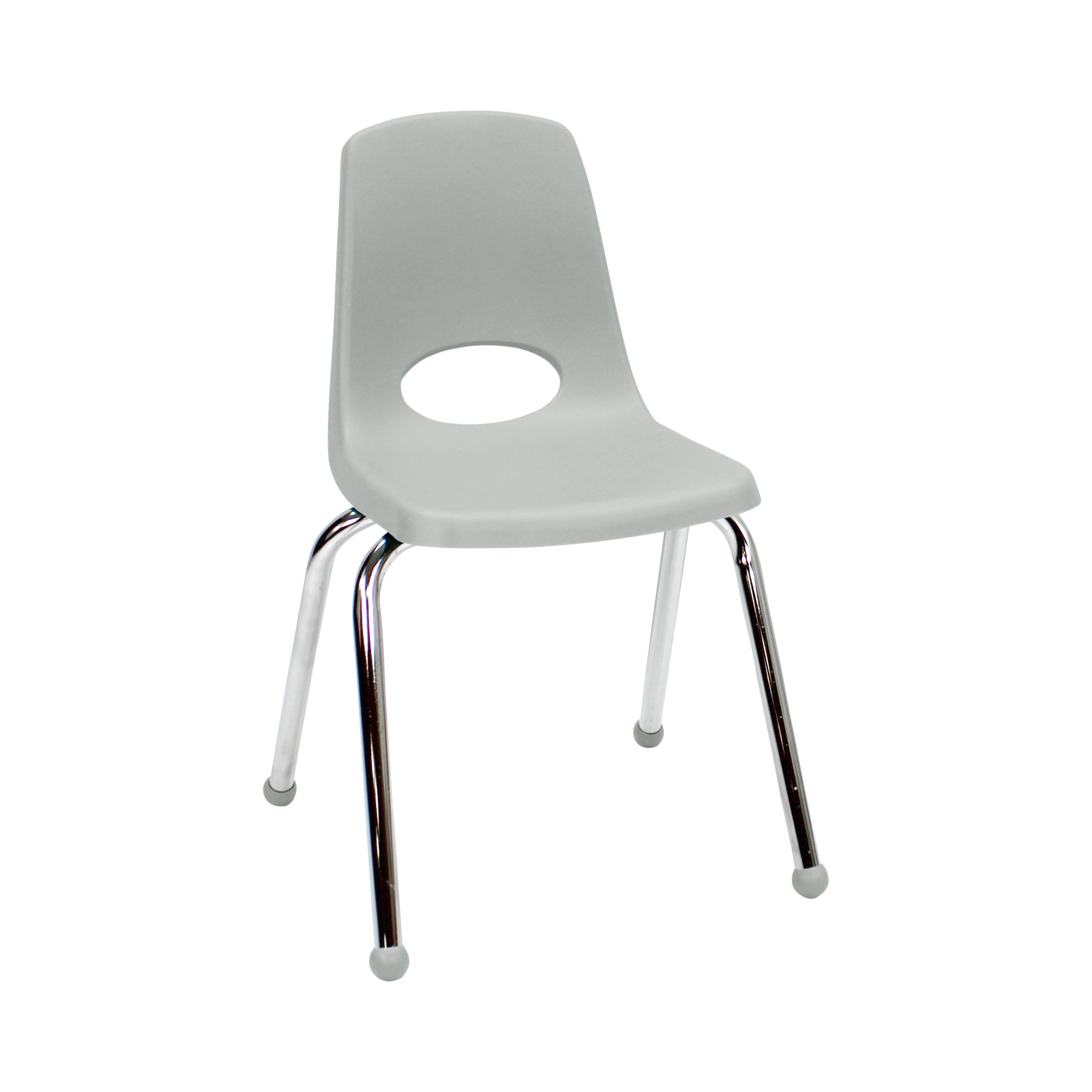 16" Stack Chair with Ball Glides - Light Gray