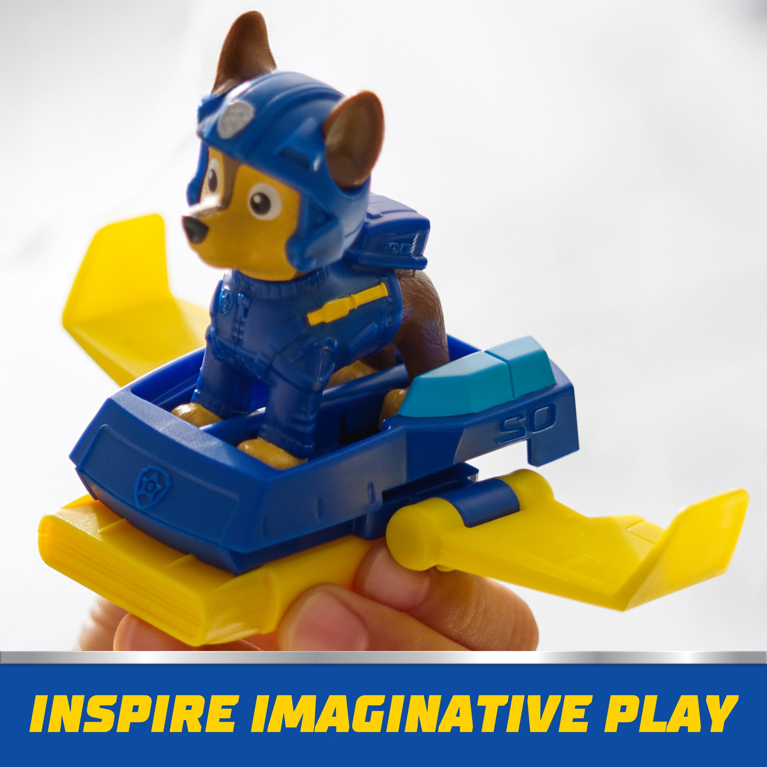 PAW Patrol: Action Pups Chase Action Figure & Hoverboard Airplane Toy with Foldable Wings, Kids Toys for Boys & Girls Ages 3 and up