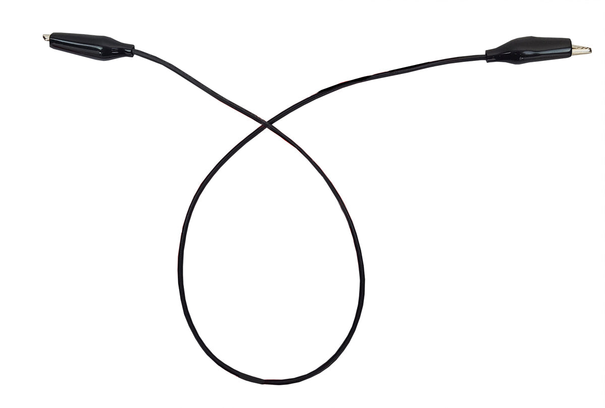 Connector Cord, 18", Alligator to Alligator, Black, Pack of 10