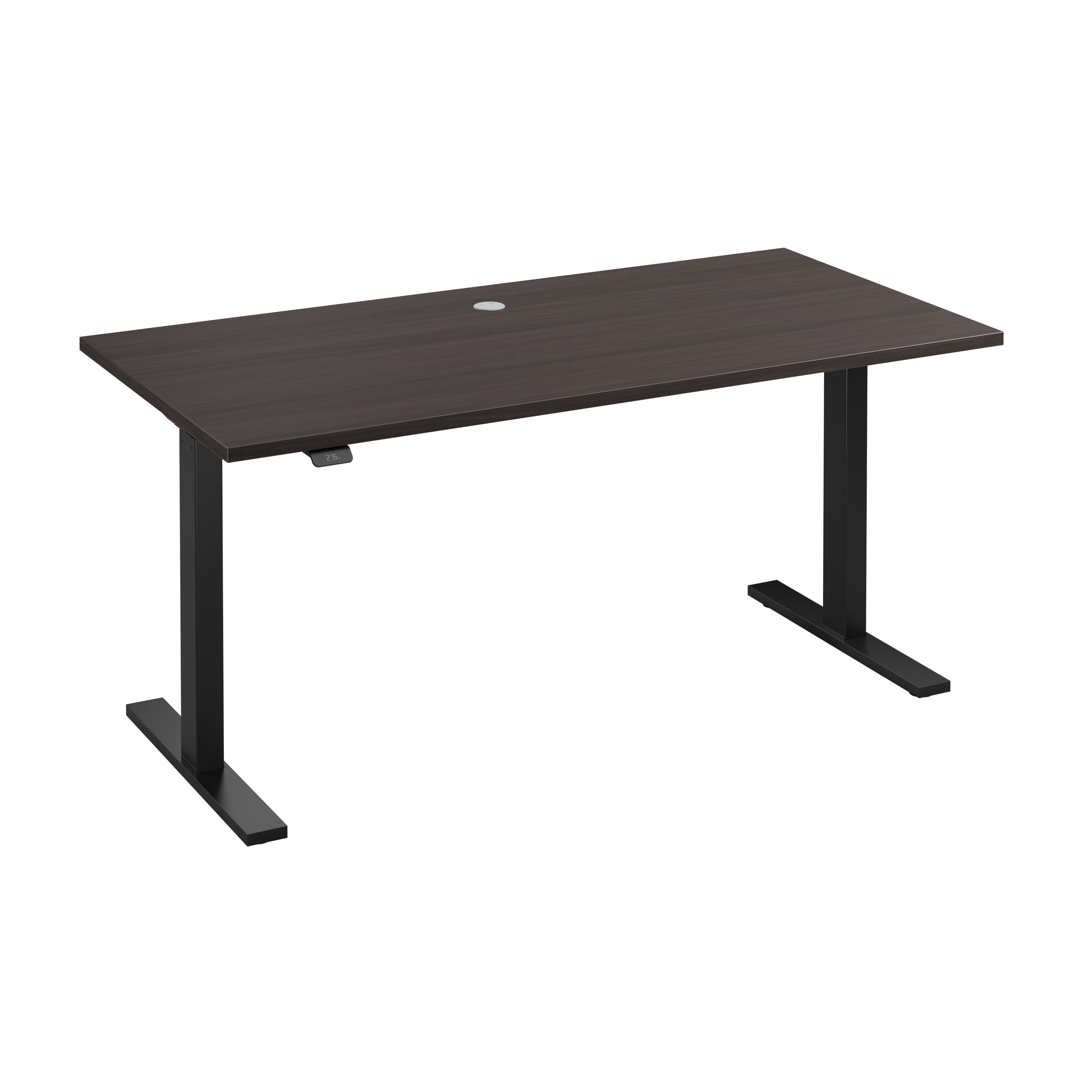 Bush Business Furniture Move 60 Series 60W x 30D Electric Height Adjustable Standing Desk in Storm Gray with Black Base - 59.45" Width x 29.37" Depth x 47.69" Height