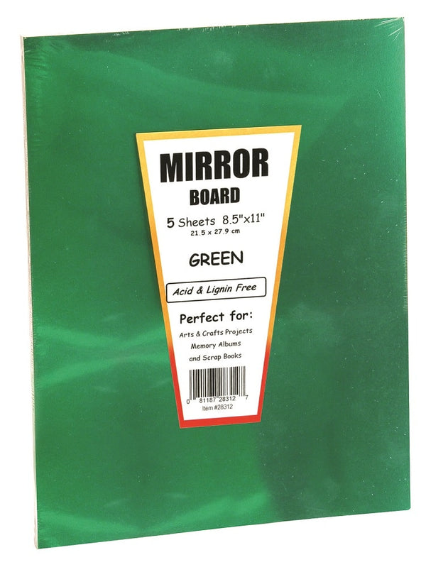 Mirror Board 12pt. - 12"x12", 10 sheets, Green