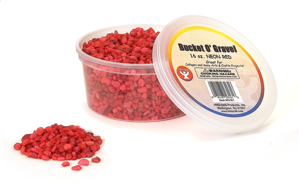 Bucket O' Gravel - 16oz. Neon Red