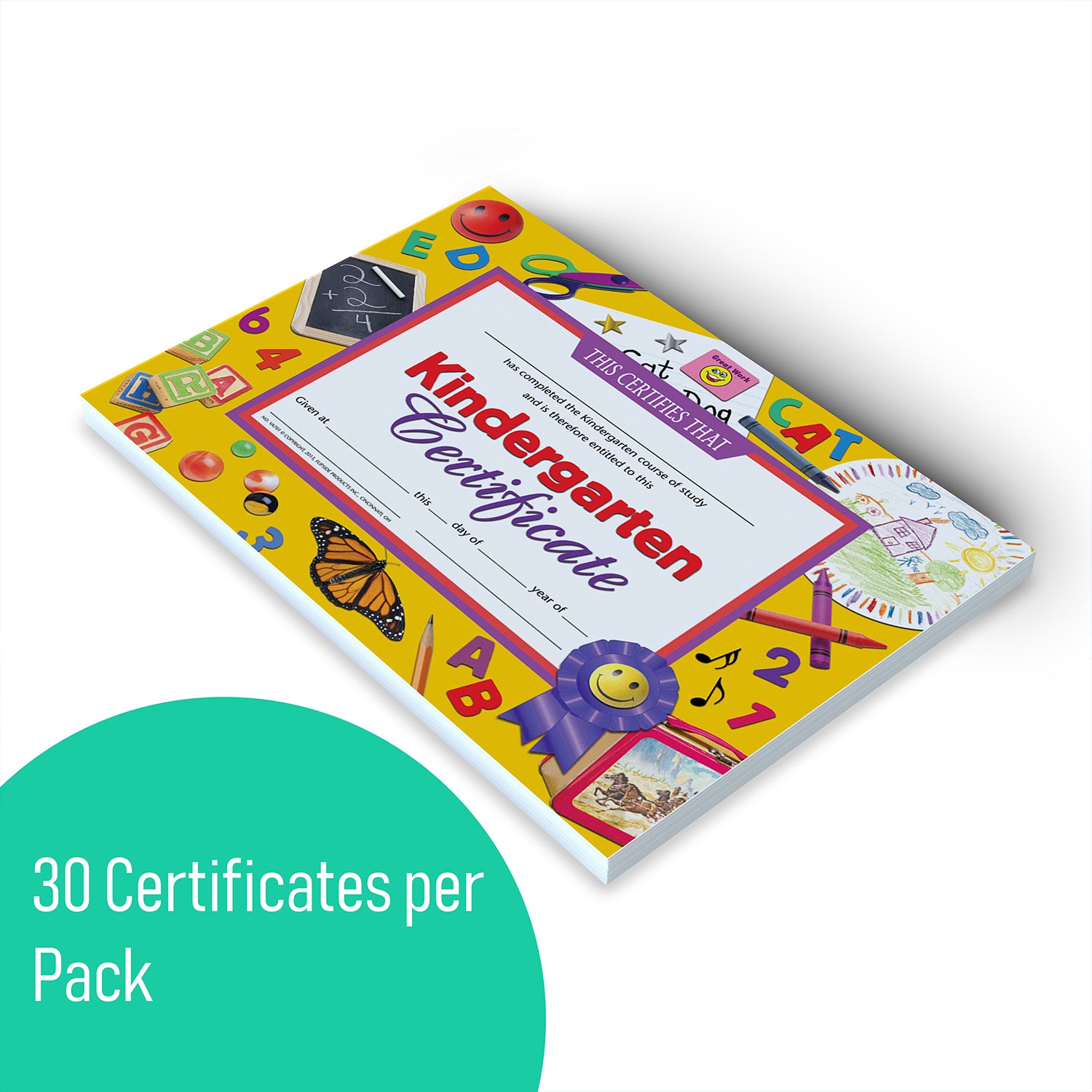 Kindergarten Certificate, 8.5" x 11", Pack of 30