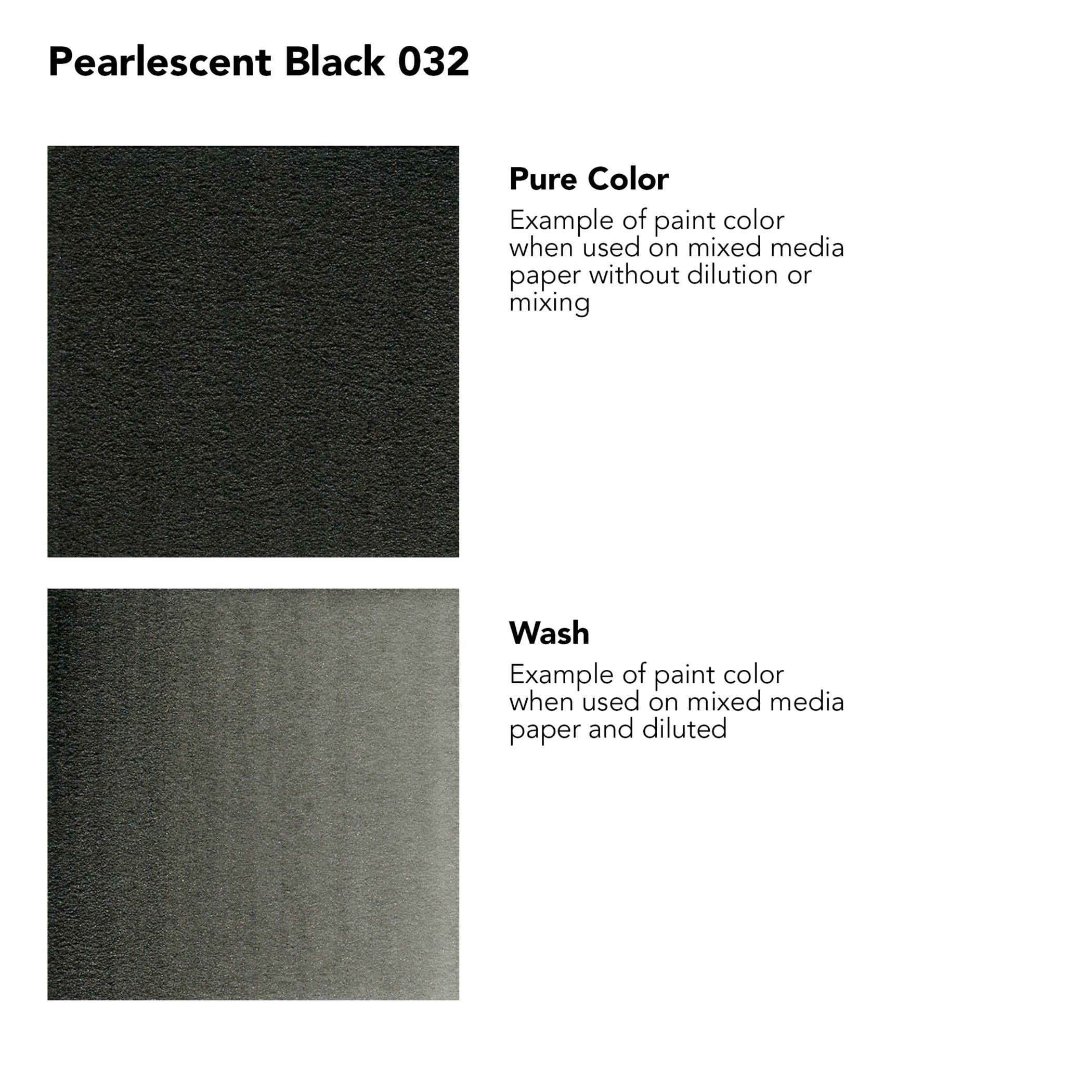 FW Acrylic Ink Pearlescent, Black, 29.5ml, 1 Count