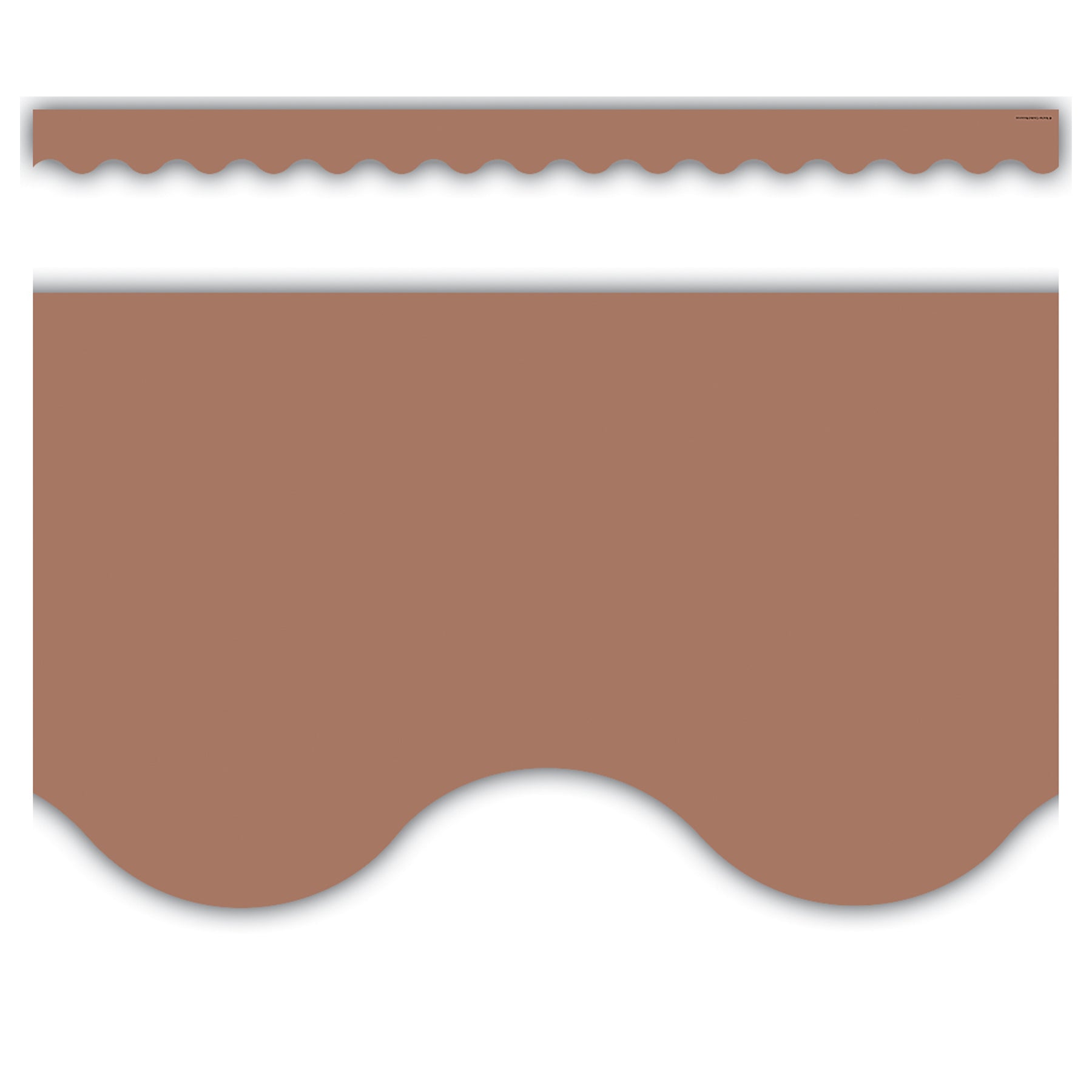 Mocha Scalloped Border Trim, 35 Feet