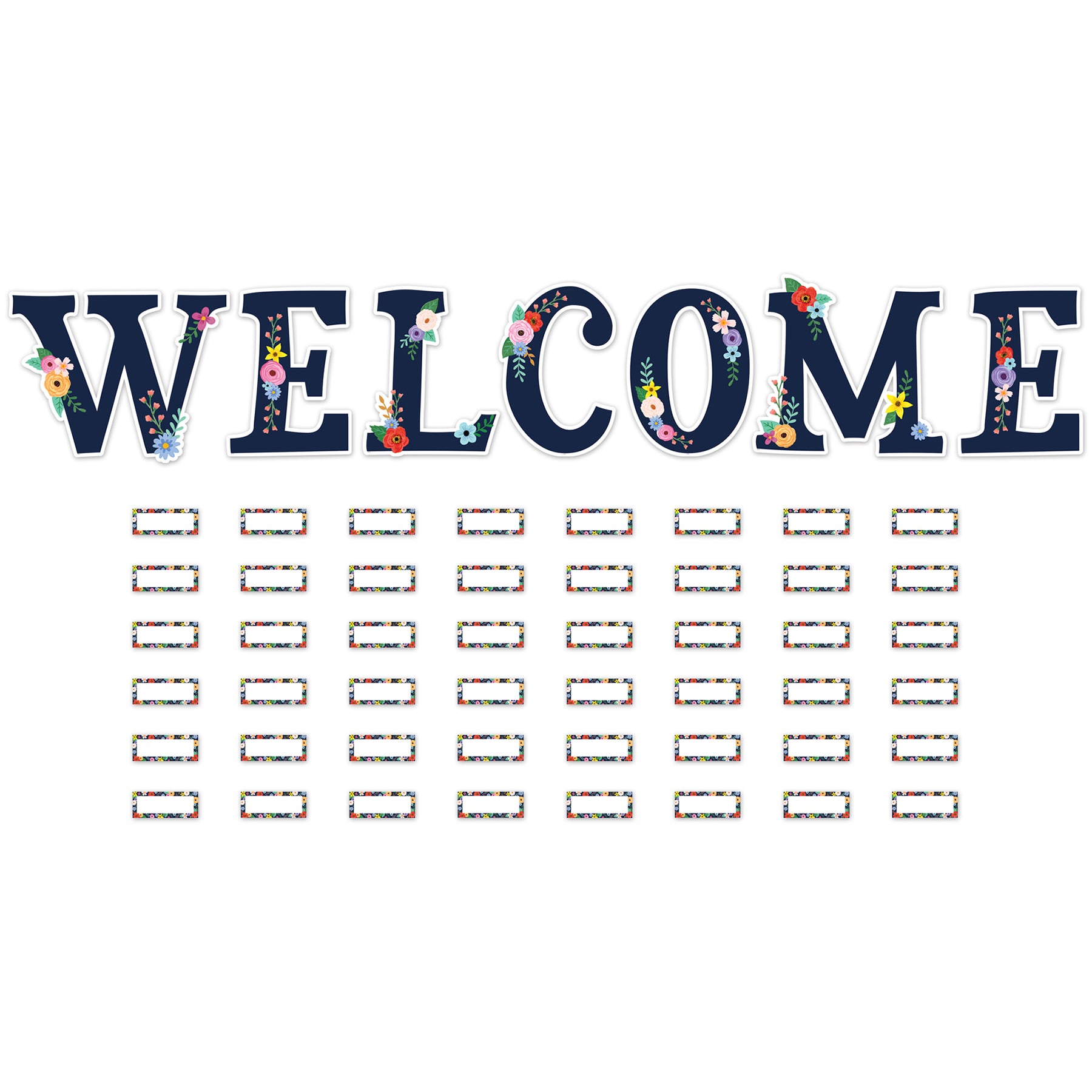 Wildflowers Welcome Bulletin Board Set, 55 Pieces