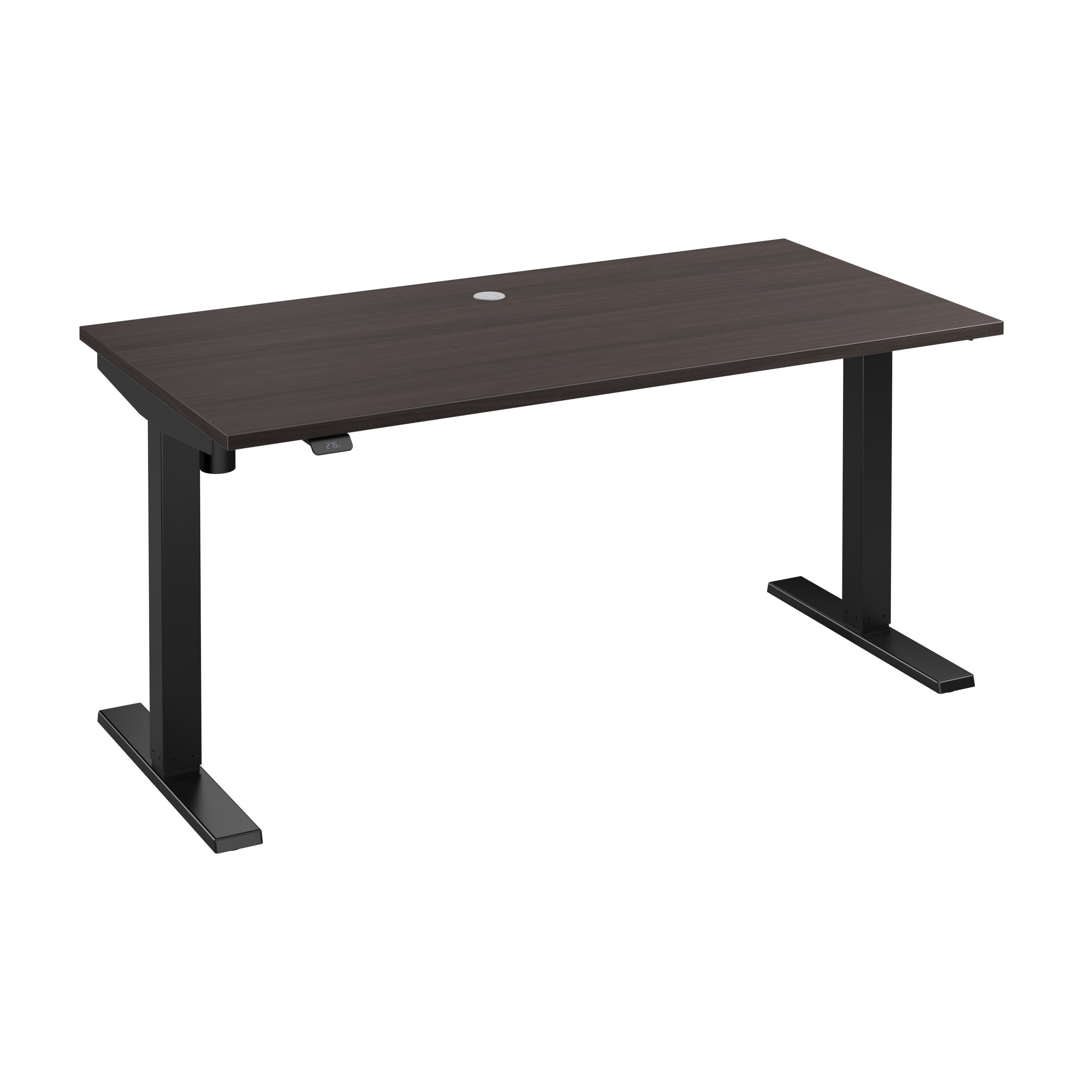 Bush Business Furniture Move 40 Series 60W x 30D Electric Height Adjustable Standing Desk in Storm Gray with Black Base - 59.45" Width x 29.37" Depth x 28.17" Height