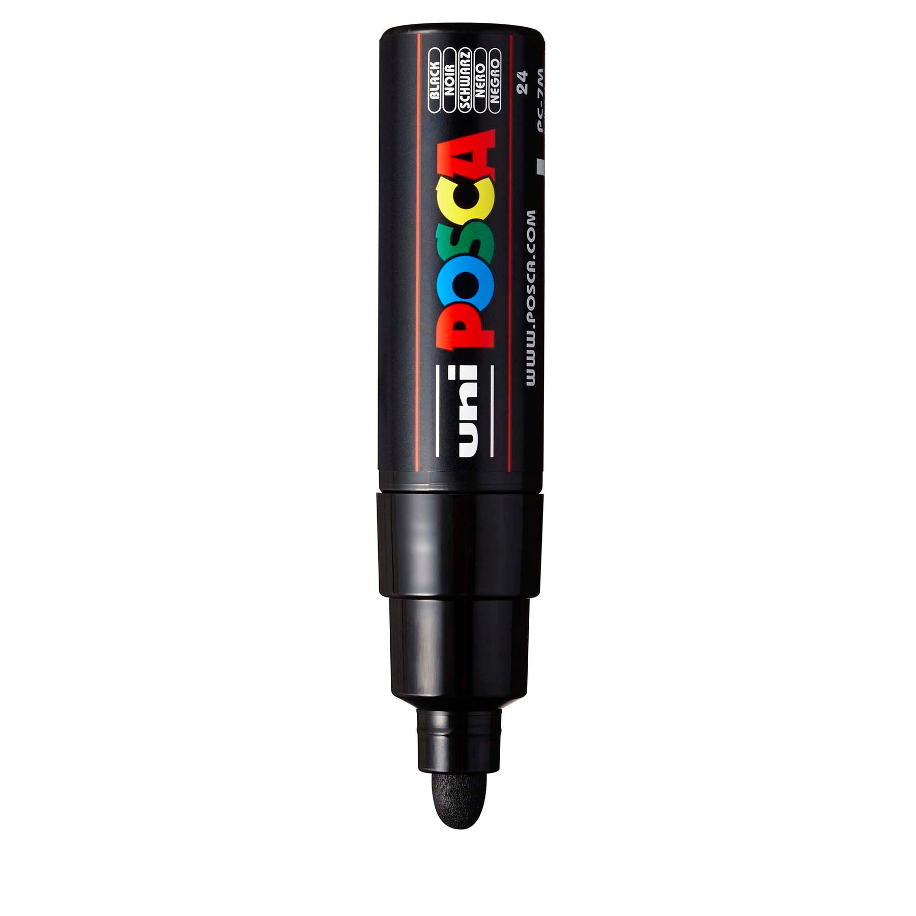 uni® POSCA PC-7M Water-Based Paint Markers, Broad Tip (4.5-5.5mm), Black