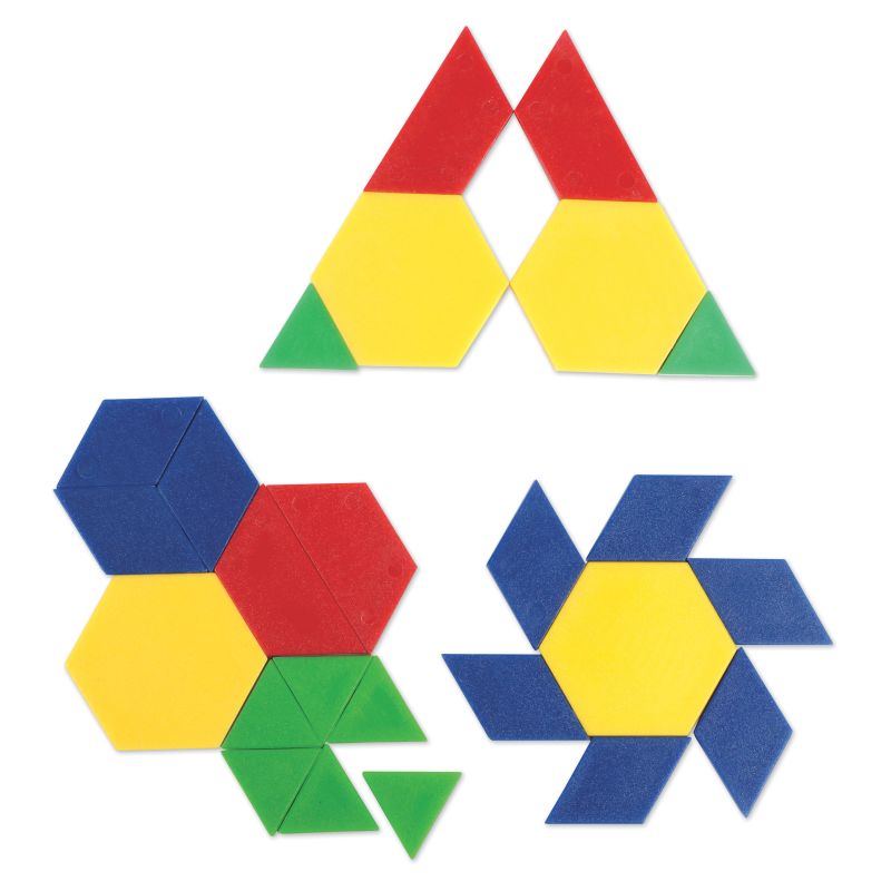 0.5 cm Plastic Pattern Blocks, Set of 100