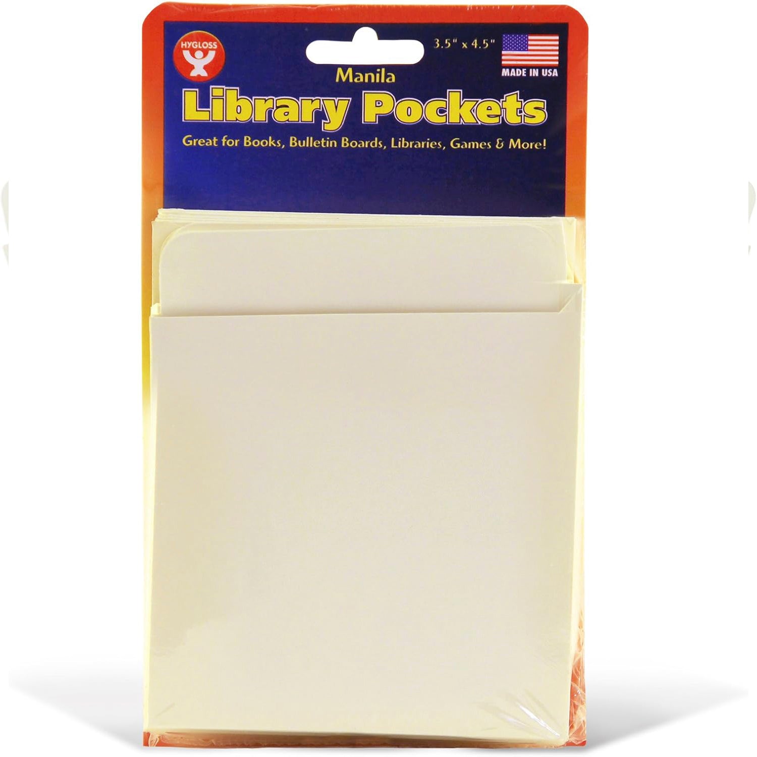 Library Pockets - Manila Self Adhesive, Deep Low Back – 50ct.