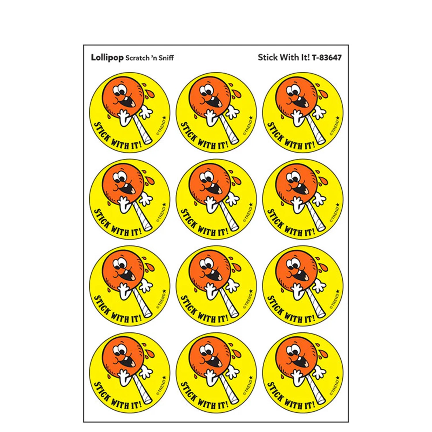 Stick With It!/Lollipop scent Retro Scratch 'n Sniff Stinky Stickers®, 24 ct.