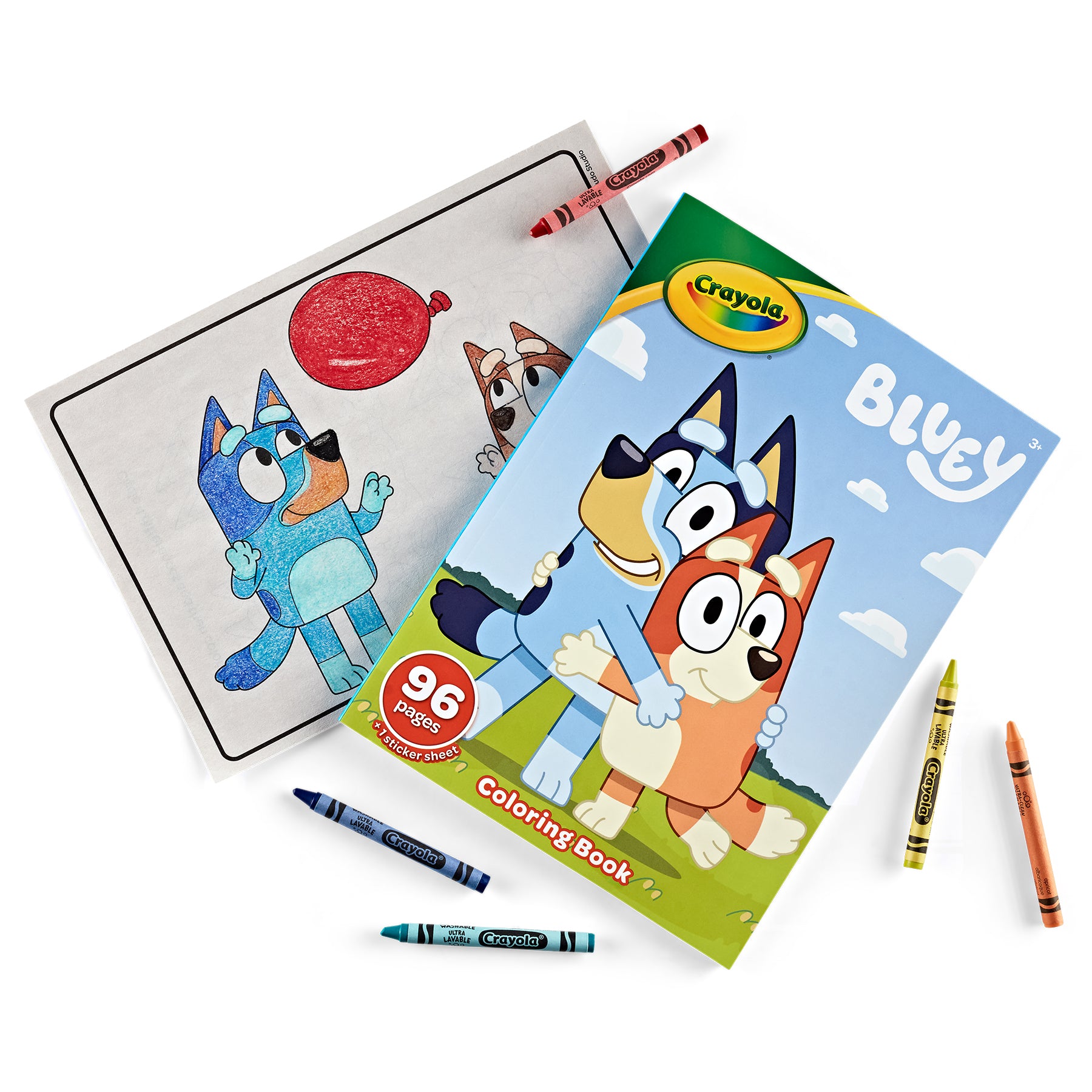 Coloring Book, 96 Pages, Bluey