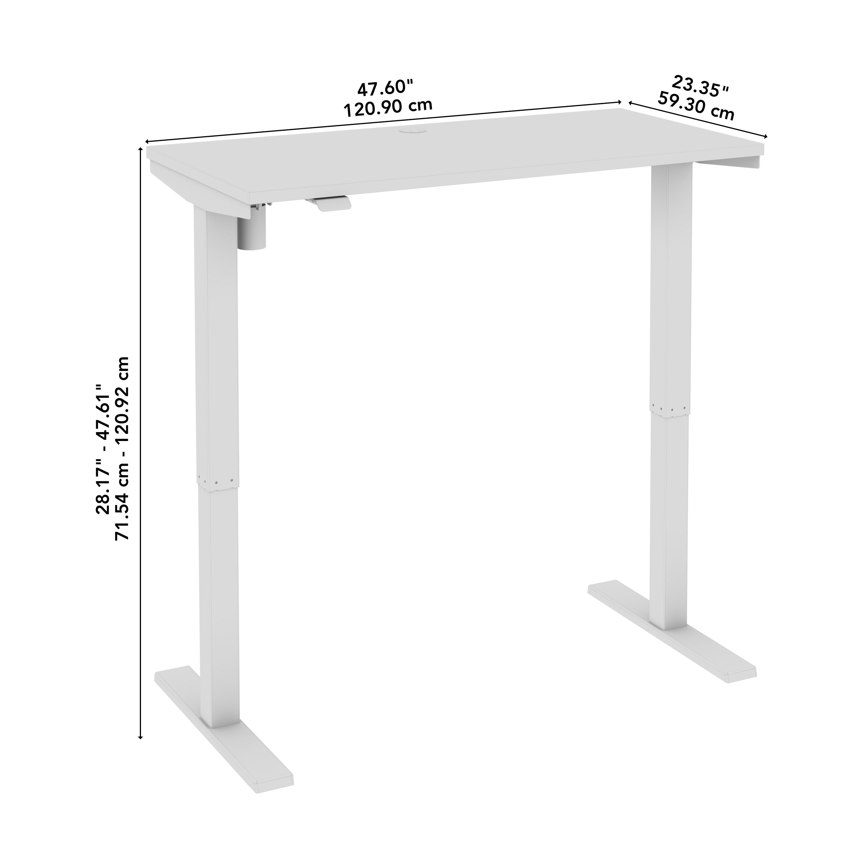 Bush Business Furniture Move 40 Series 48W x 24D Electric Height Adjustable Standing Desk in Black Walnut with Metallic Gray Base - 47.6" Width x 23.35" Depth x 28.17" Height