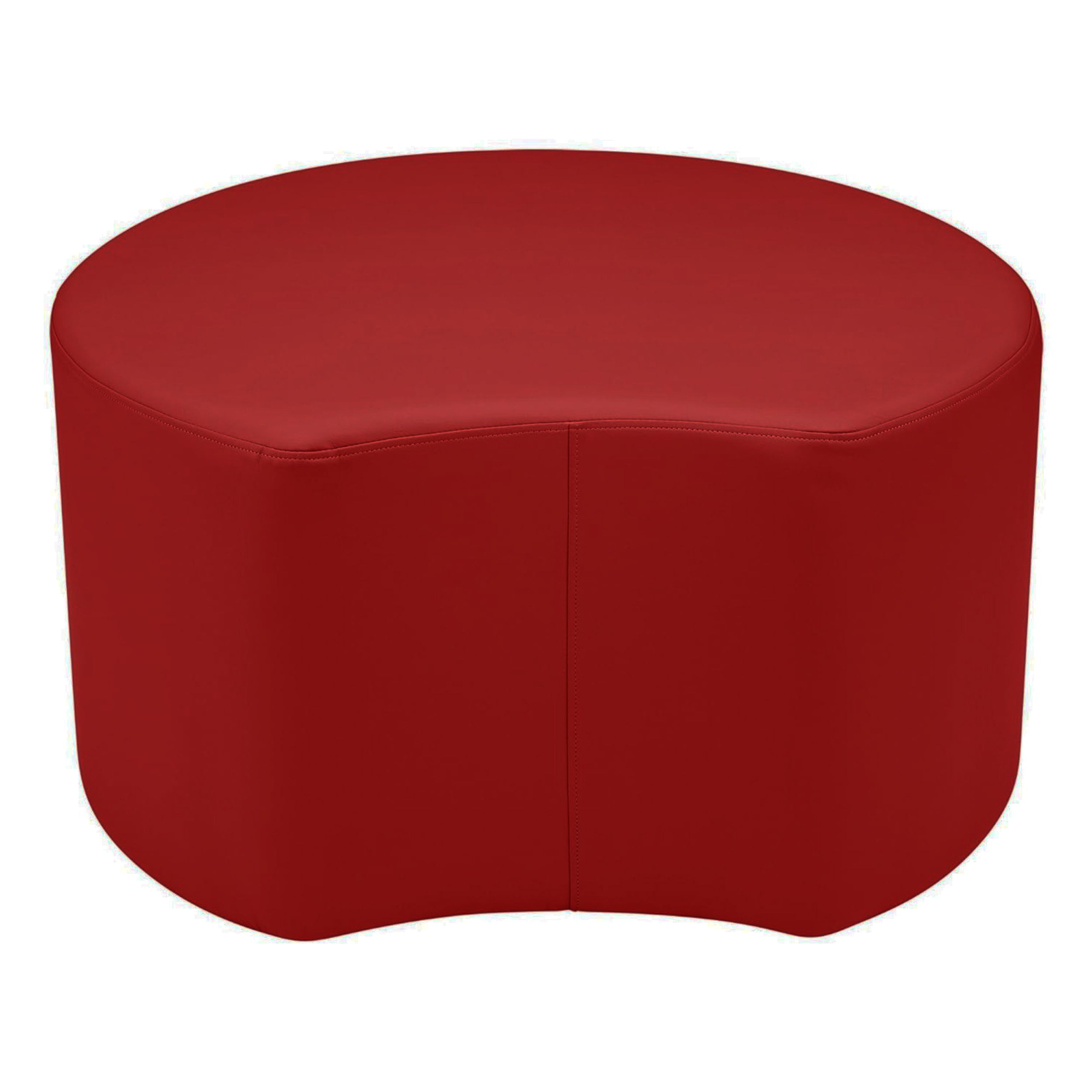 Pro Series Upholstered Crescent Ottoman 18" Height - Crimson