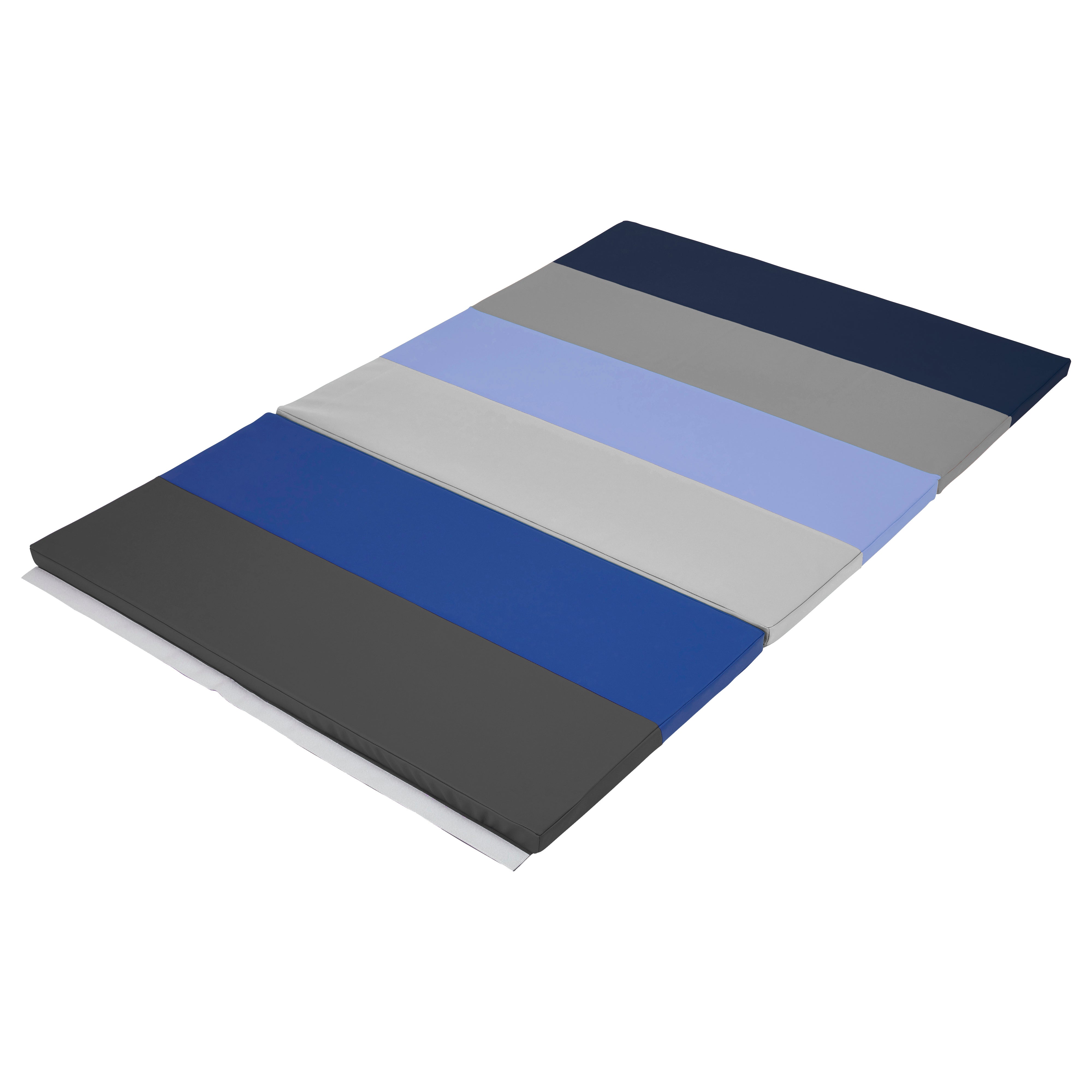 SoftScape 4ft x 6ft Runway Tumbling Mat - Navy/Powder Blue