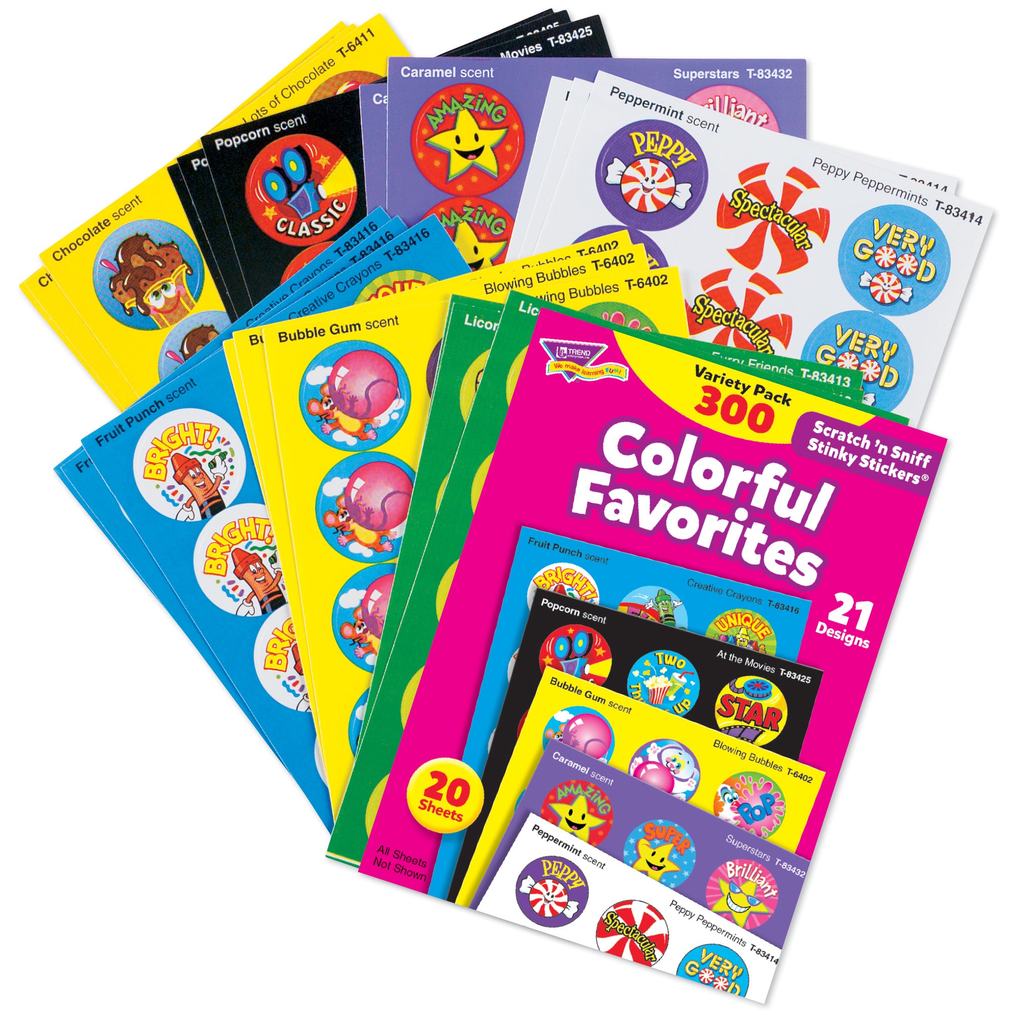 Colorful Favorites Stinky Stickers® Variety Pack, 300 ct