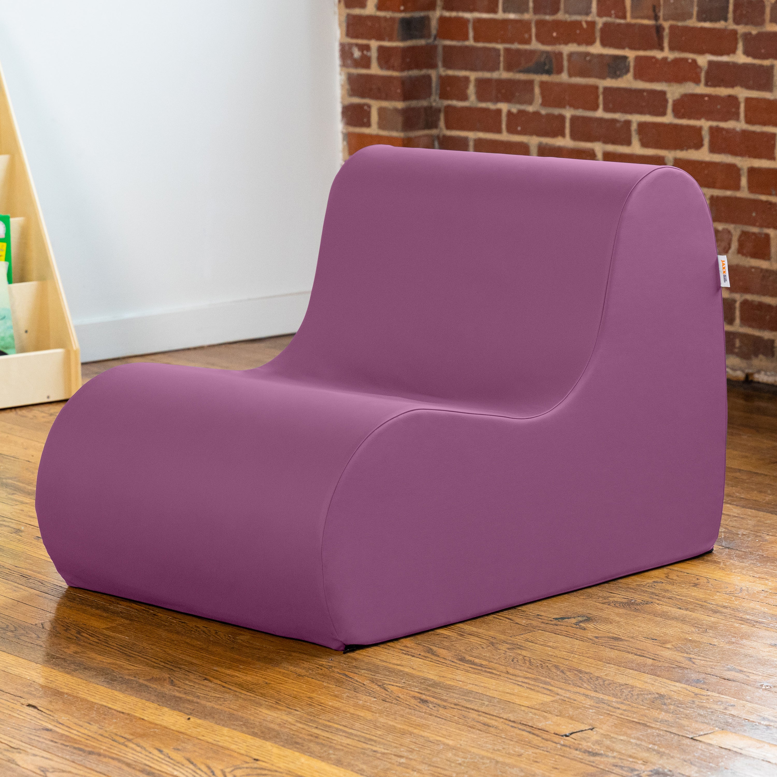 Jaxx Midtown Medium Classroom Soft Foam Chair - Premium Vinyl Cover - Purple