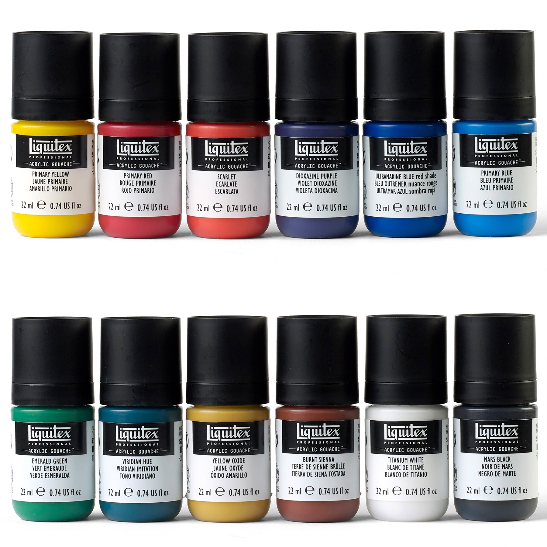 Acrylic Gouache - 12 x 22ml Set - Essentials