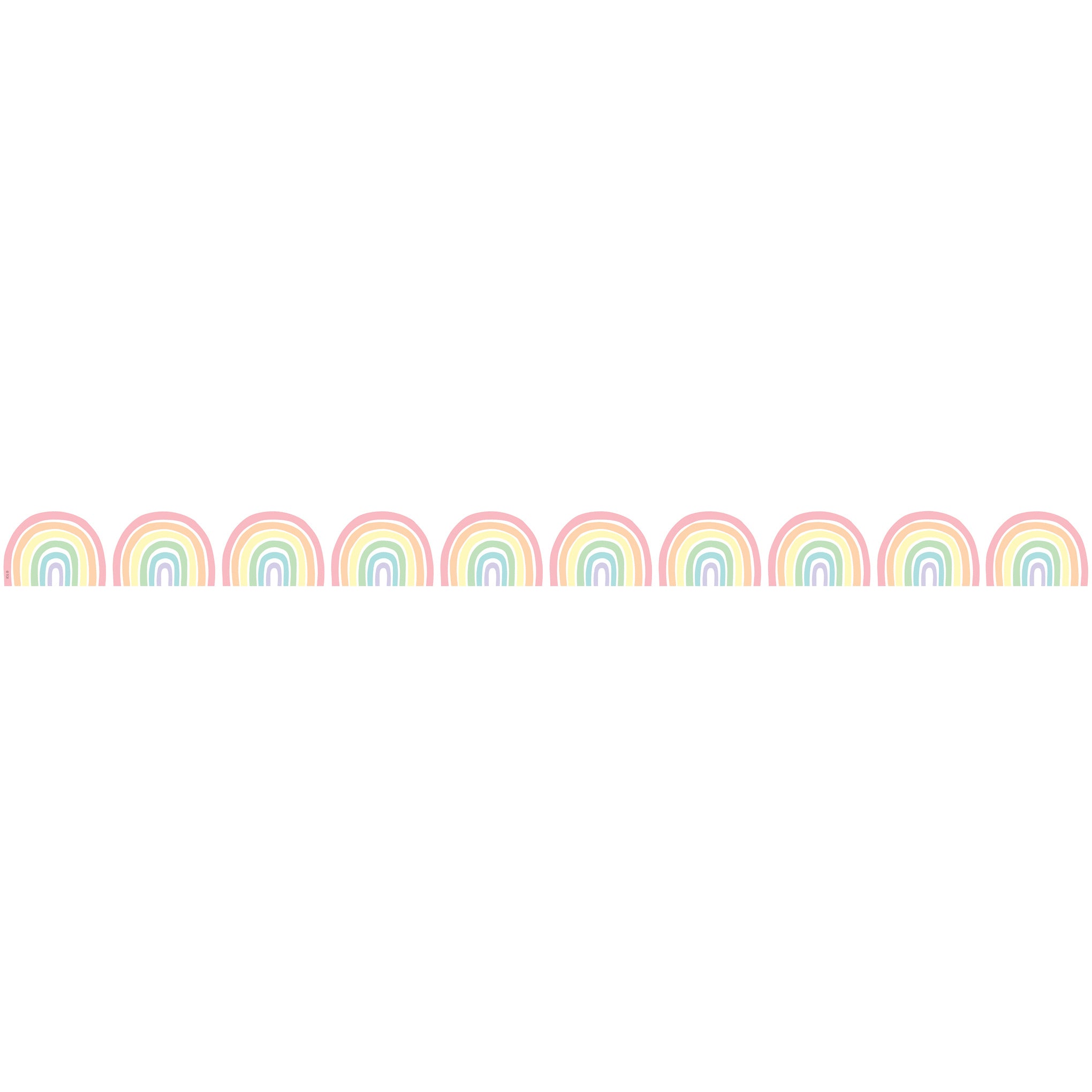 Pastel Pop Rainbows Die-Cut Border Trim, 35 Feet