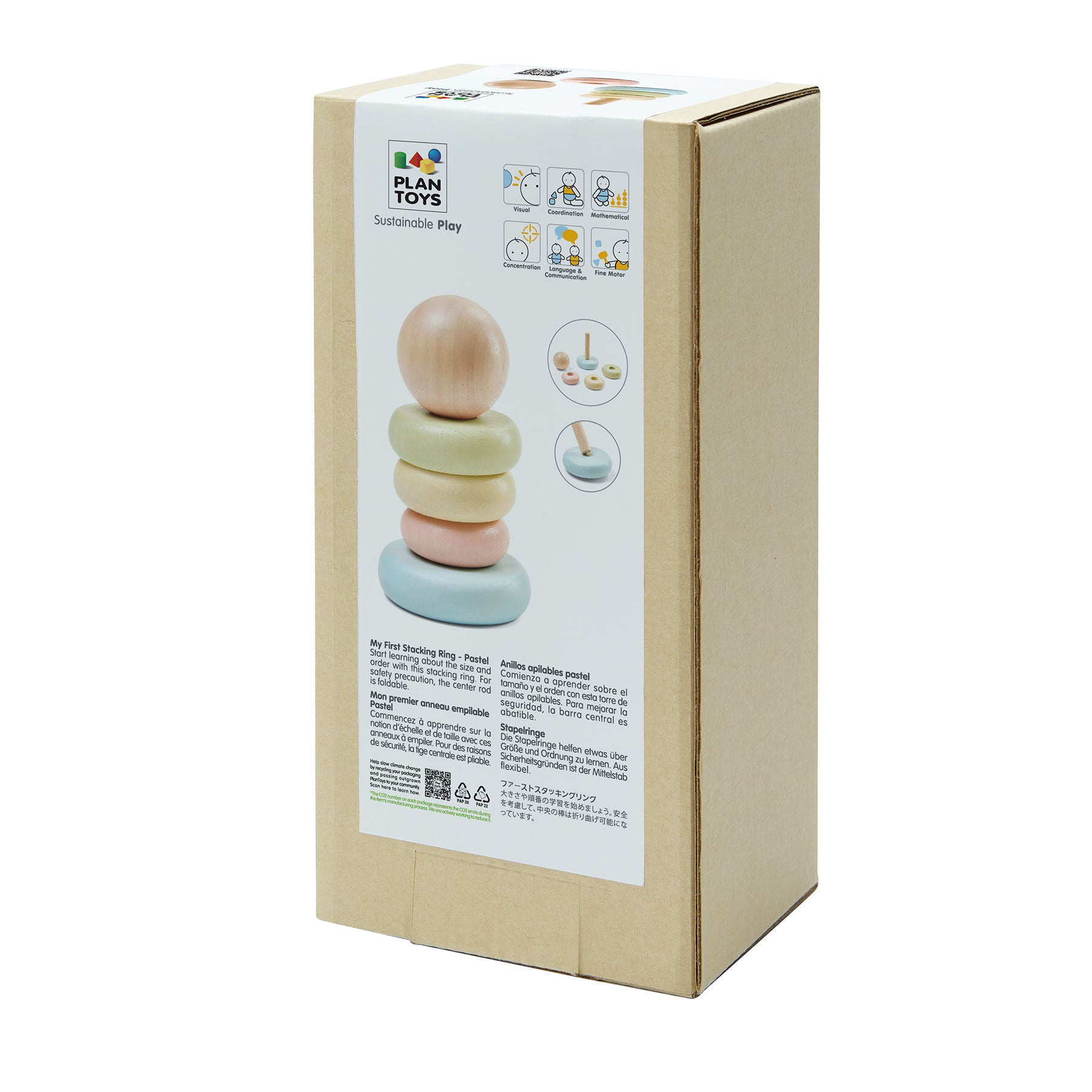 First Stacking Ring Baby Toy - Pastel