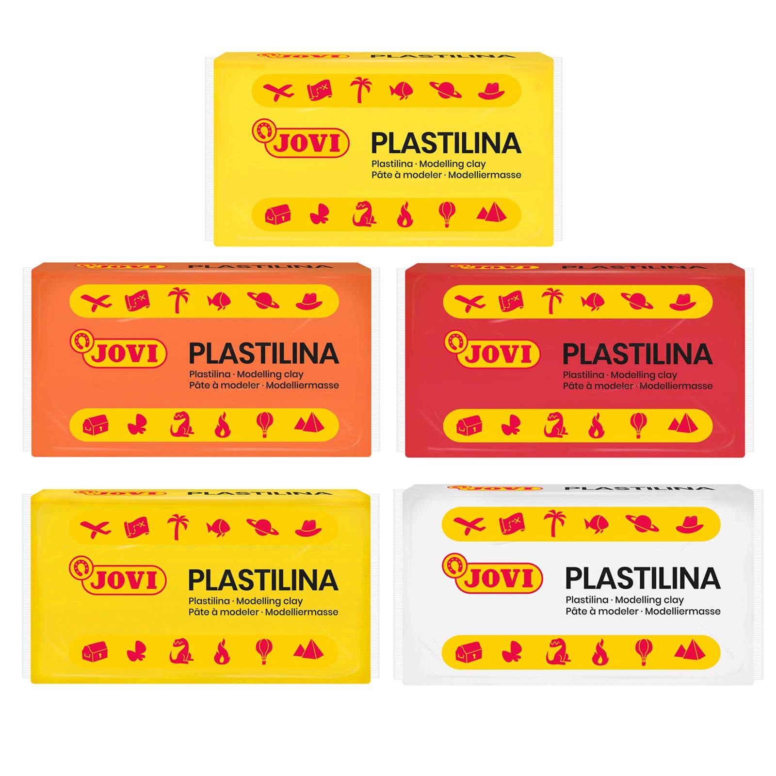 Plastilina Modeling Clay, Display Box of 30 Bars, Standard Colors