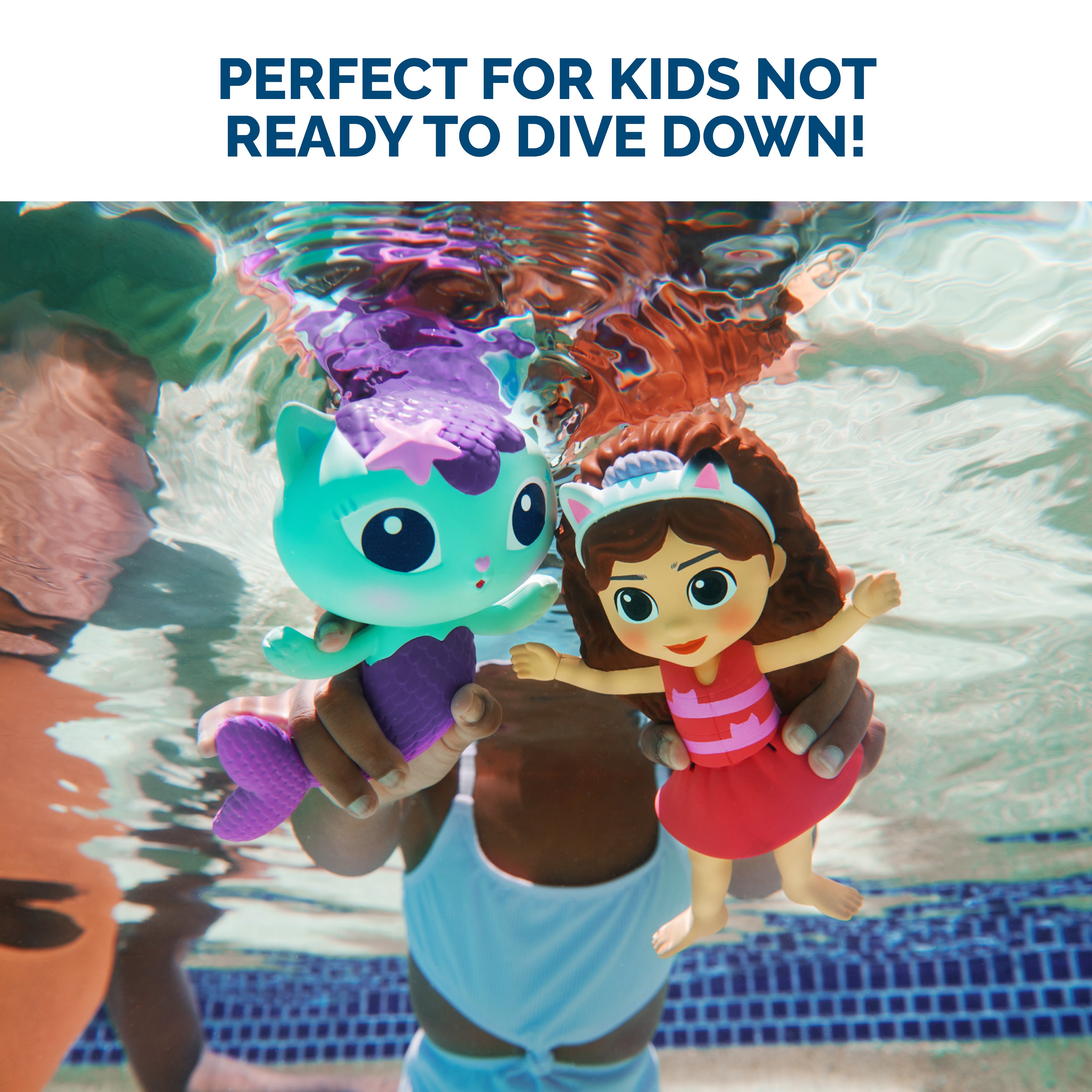 Swimways Gabby’s Dollhouse Mercat Floatin' Figures, Swimming Pool Accessories & Kids Pool Toys, Gabby's Dollhouse Party Supplies & Water Toys for Kids Aged 3 & Up
