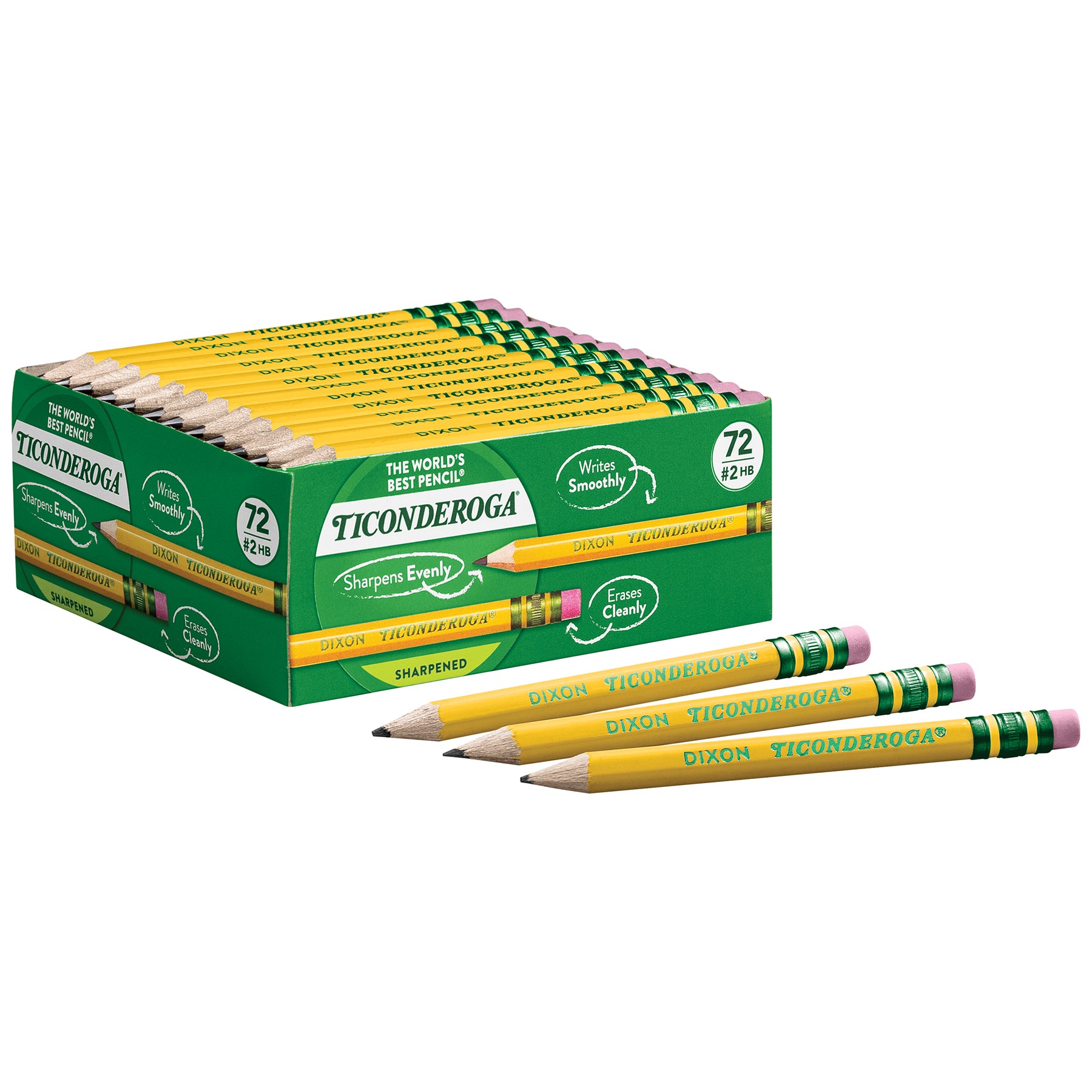 Golf Pencils with Eraser, Box of 72