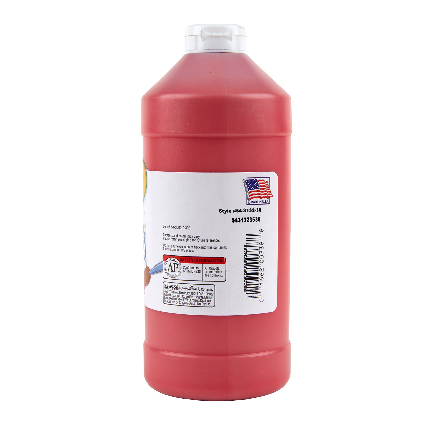 Artista II Washable Tempera Paint, 32 oz, Red
