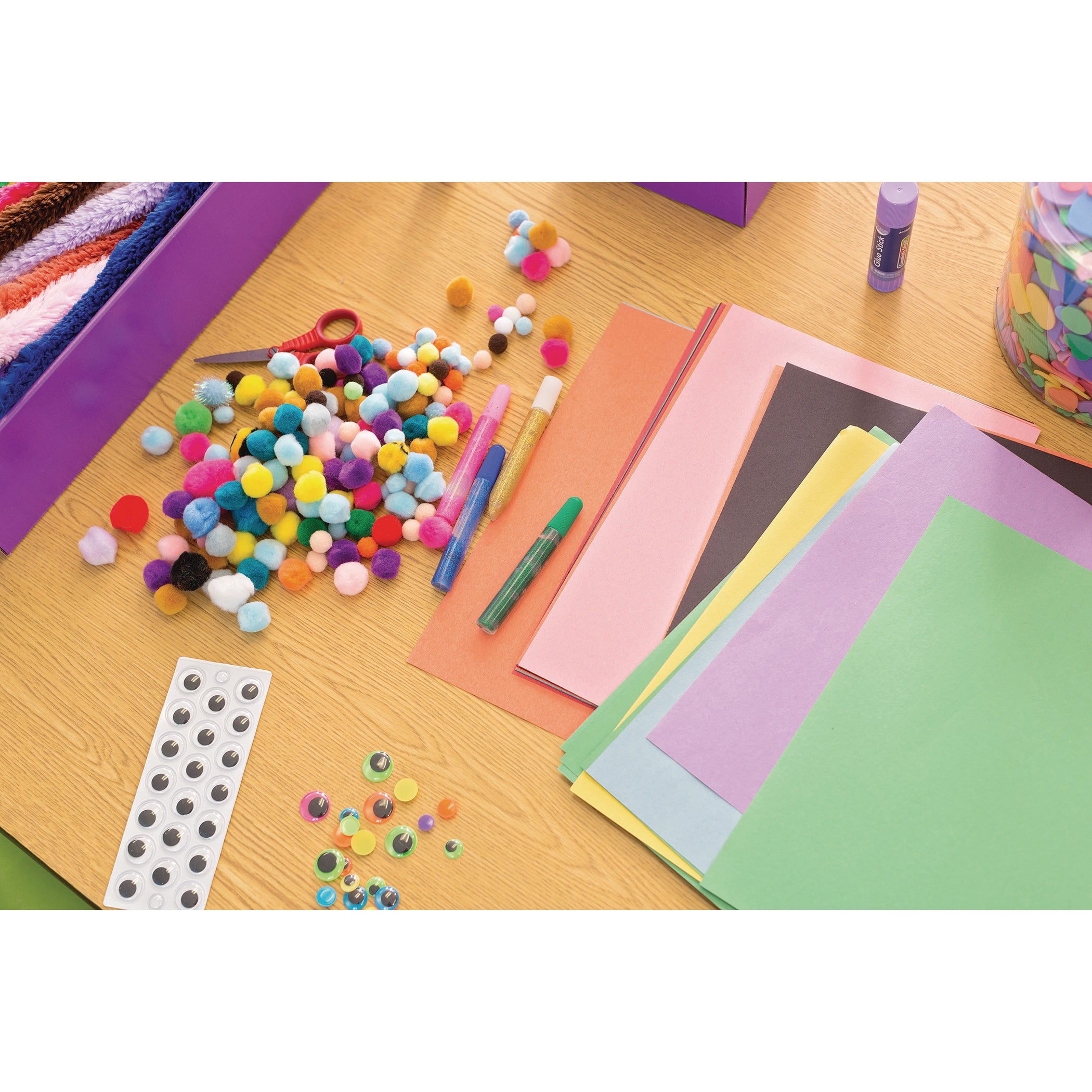 Glitter Glue Pens, Classroom Pack, Assorted Iridescent & Neon Colors, 0.34 fl. oz., 72 Pens