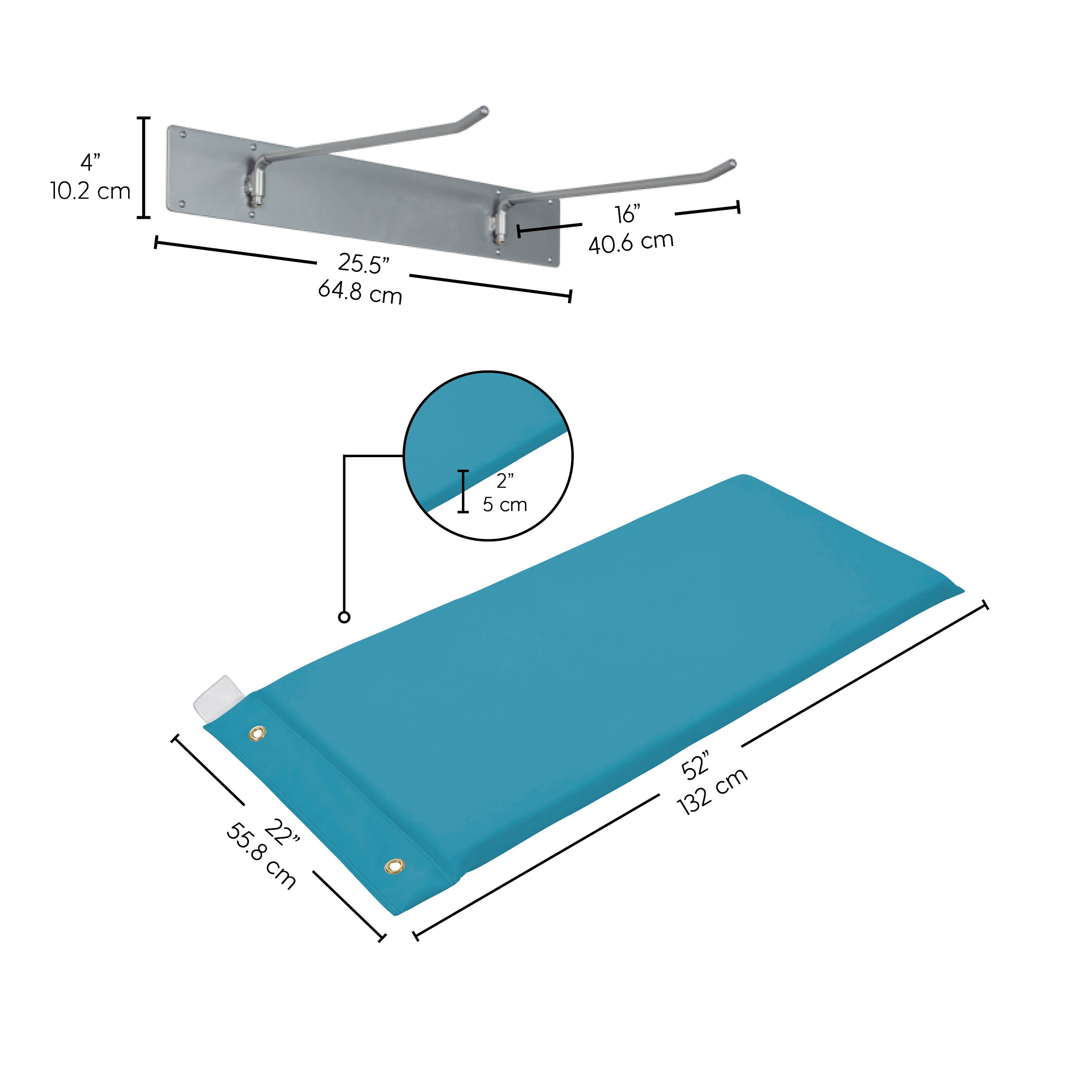 SoftScape Hanging Rest Mats with Wall Mount, 6-Piece - Contemporary