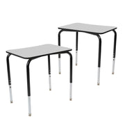18" x 24" Belly Curve Open Front Desk, 2-pack - Gray/Black