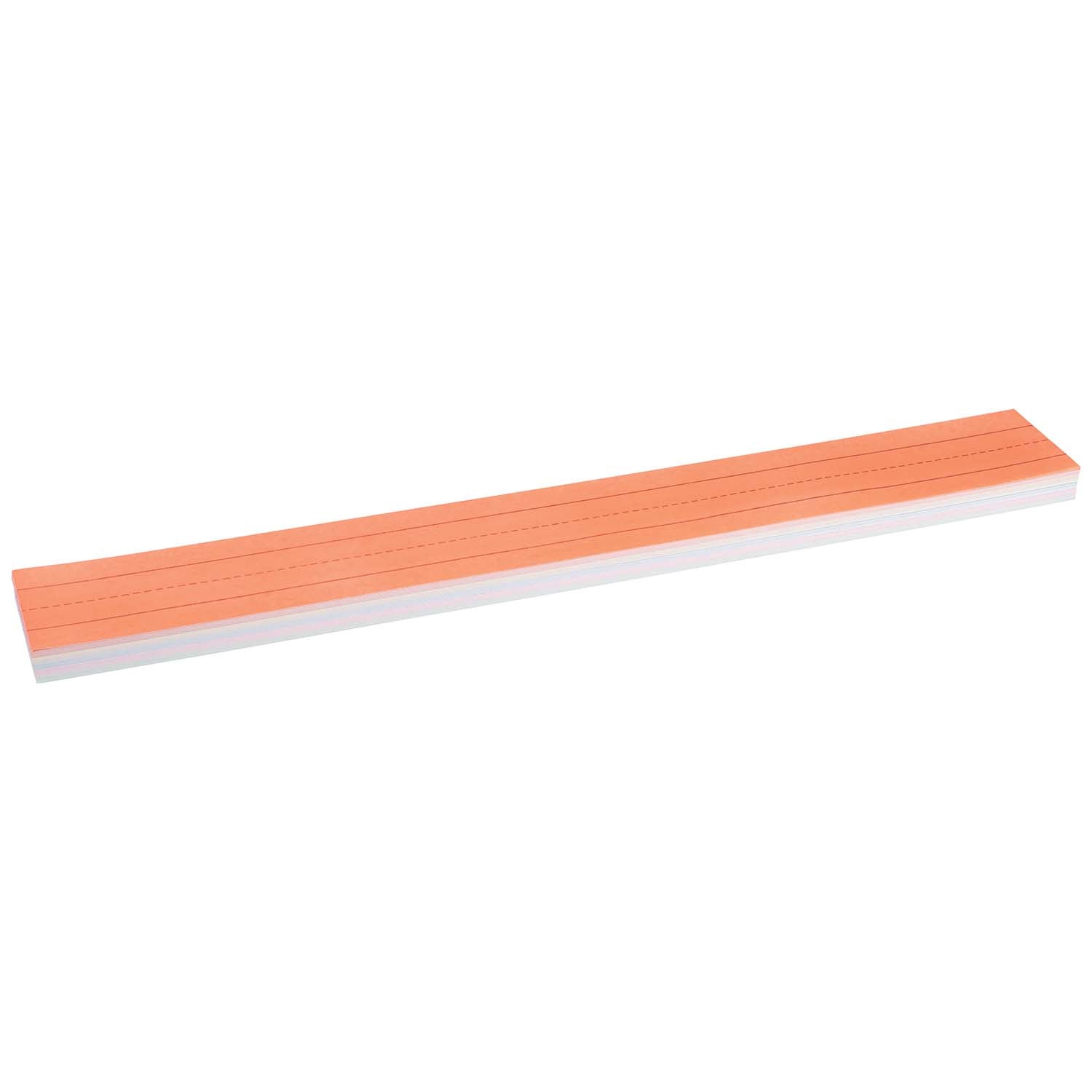 Sentence Strips, 5 Assorted Colors, 1-1/2" Ruled, 3" x 24", 100 Strips