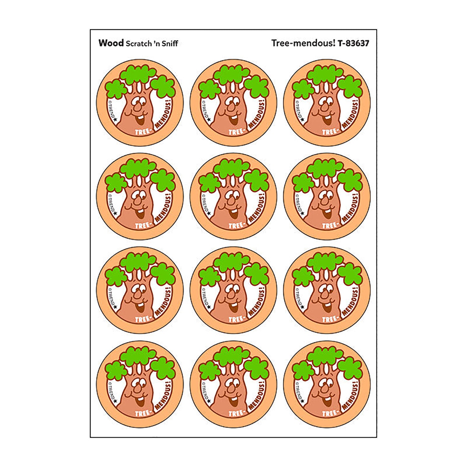 Tree-mendous!/Wood Scent Retro Scratch 'n Sniff Stinky Stickers®, 24 ct.