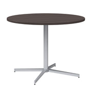 Bush Business Furniture 42-inch Round Conference Table with Metal Base in Storm Gray - 41.38" Width x 41.38" Depth x 30.33" Height