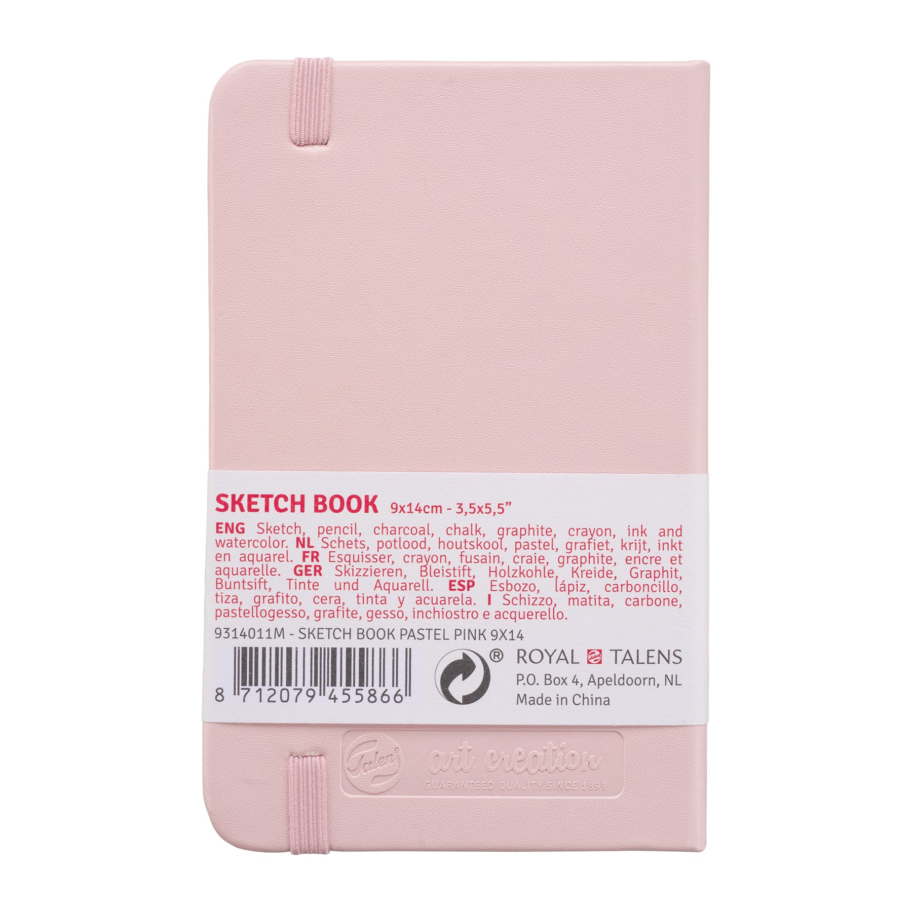 Sketchbook, 80 Sheets, 90lbs, Pastel Pink Cover, 3.5" x 5.5"