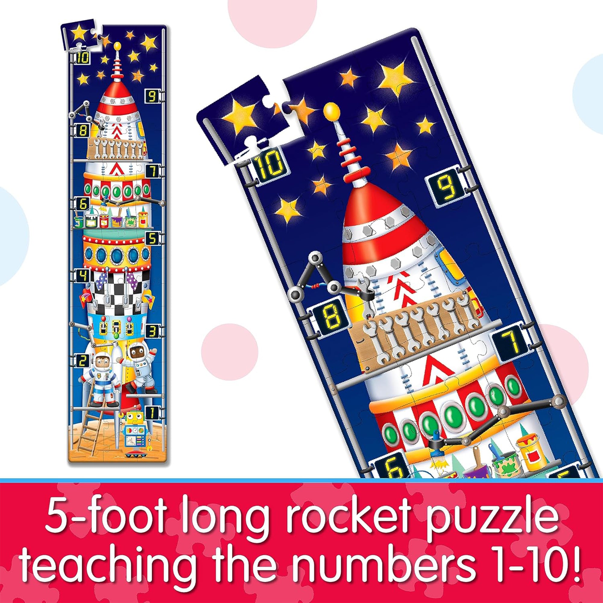 Long & Tall Puzzles - 123 Rocketship