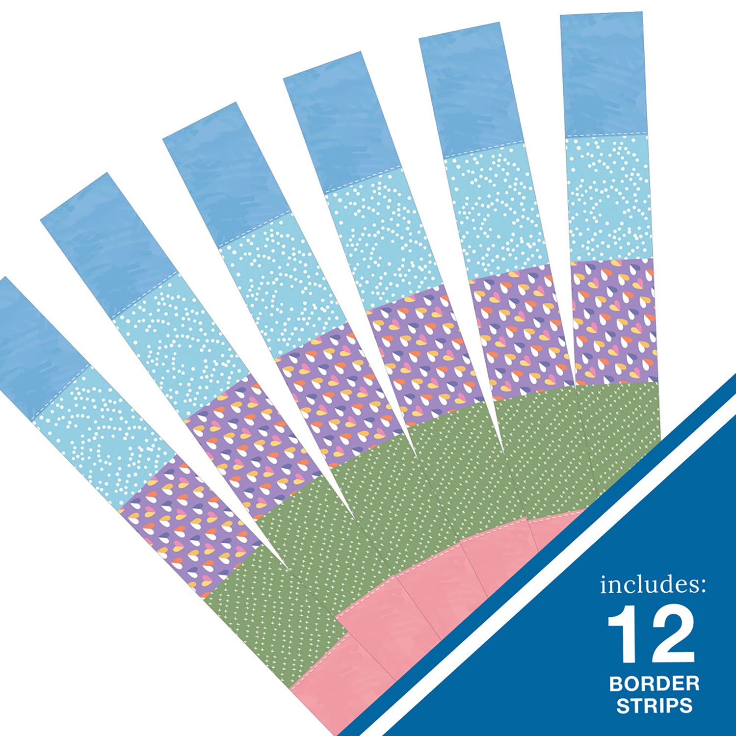 Crafty and Cool Patchwork Straight Bulletin Board Borders, 36 Feet Per Pack, 3 Packs