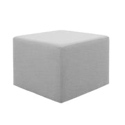 Outdoor 24" Square Ottoman with Sunbrella®, 18" H - Canvas Granite