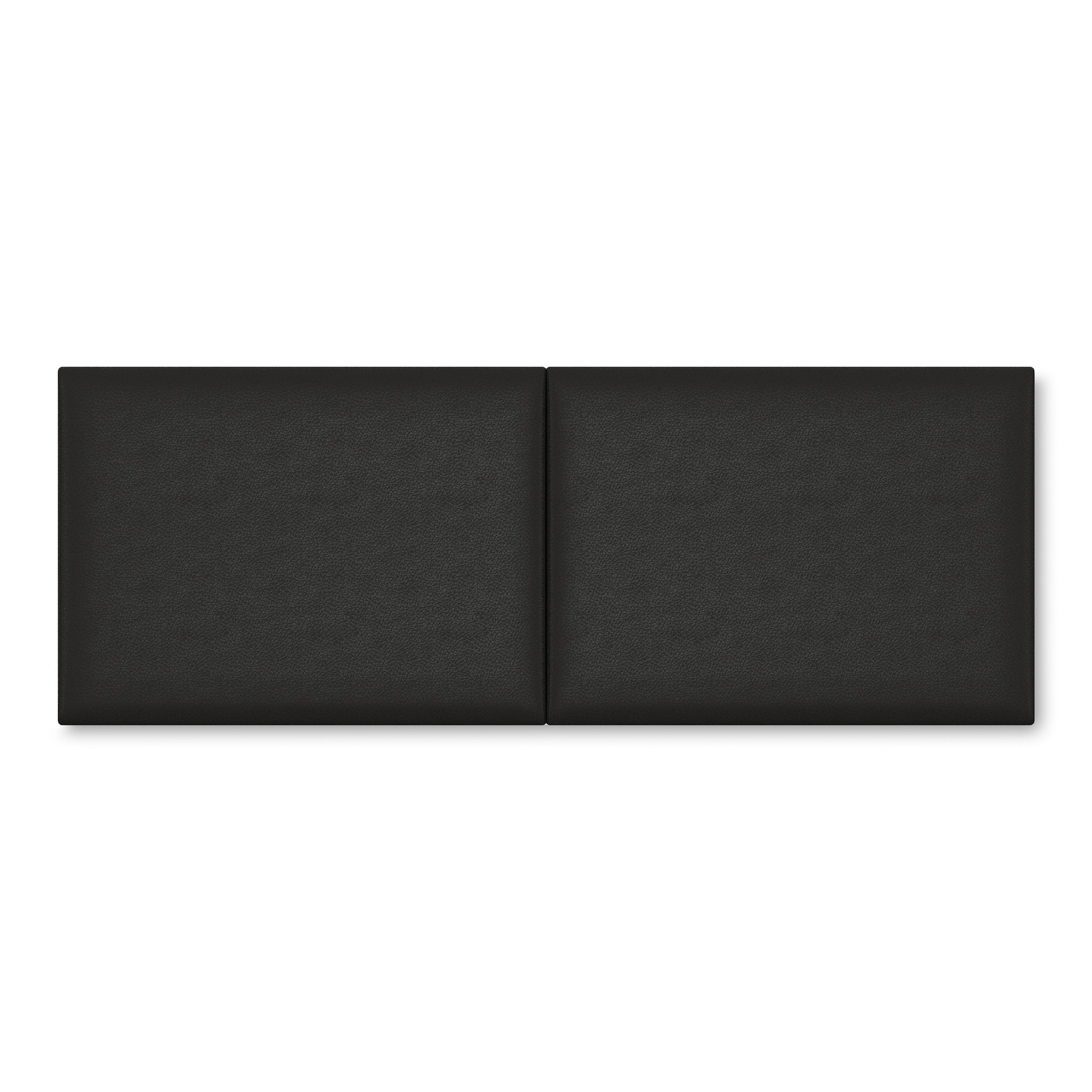 Jaxx Panelist Modern Padded Headboard- Set of 2 Wall Mounted Panels (Each 22.5" x 30")- Queen Double Tall, Vegan Leather, Kalamata Purple