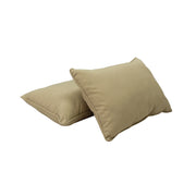 Presidio 12" x 20" Lumbar Indoor/Outdoor Pillow with Piping, 2-Piece - Beige Sand