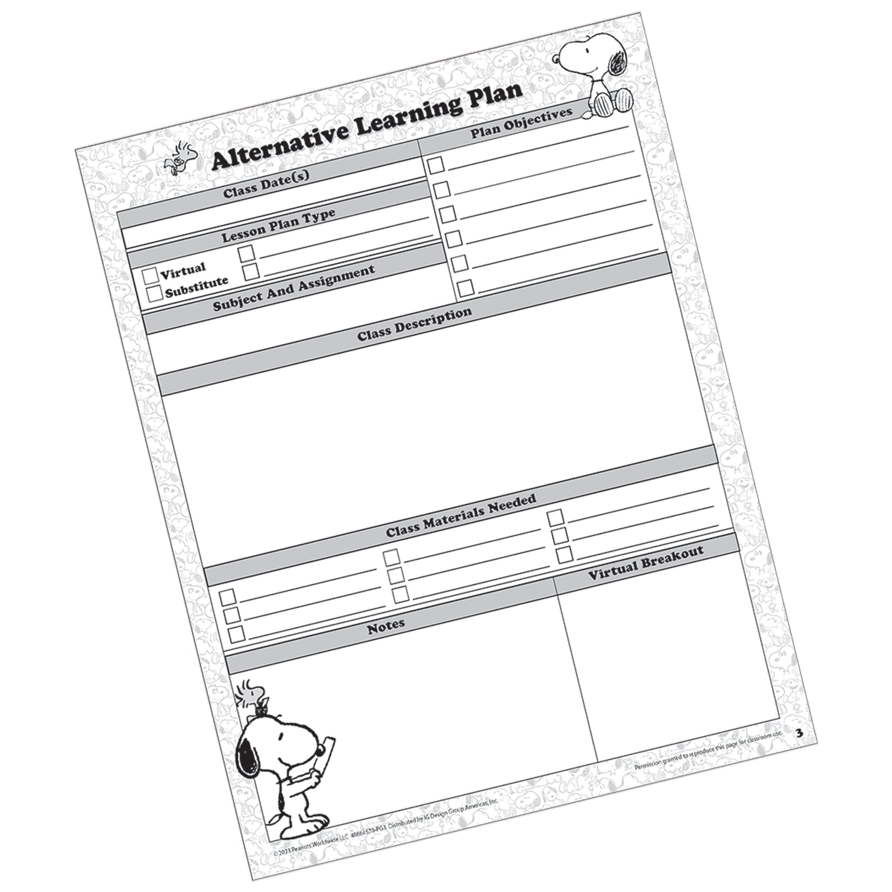Peanuts® Lesson Plan & Record Book